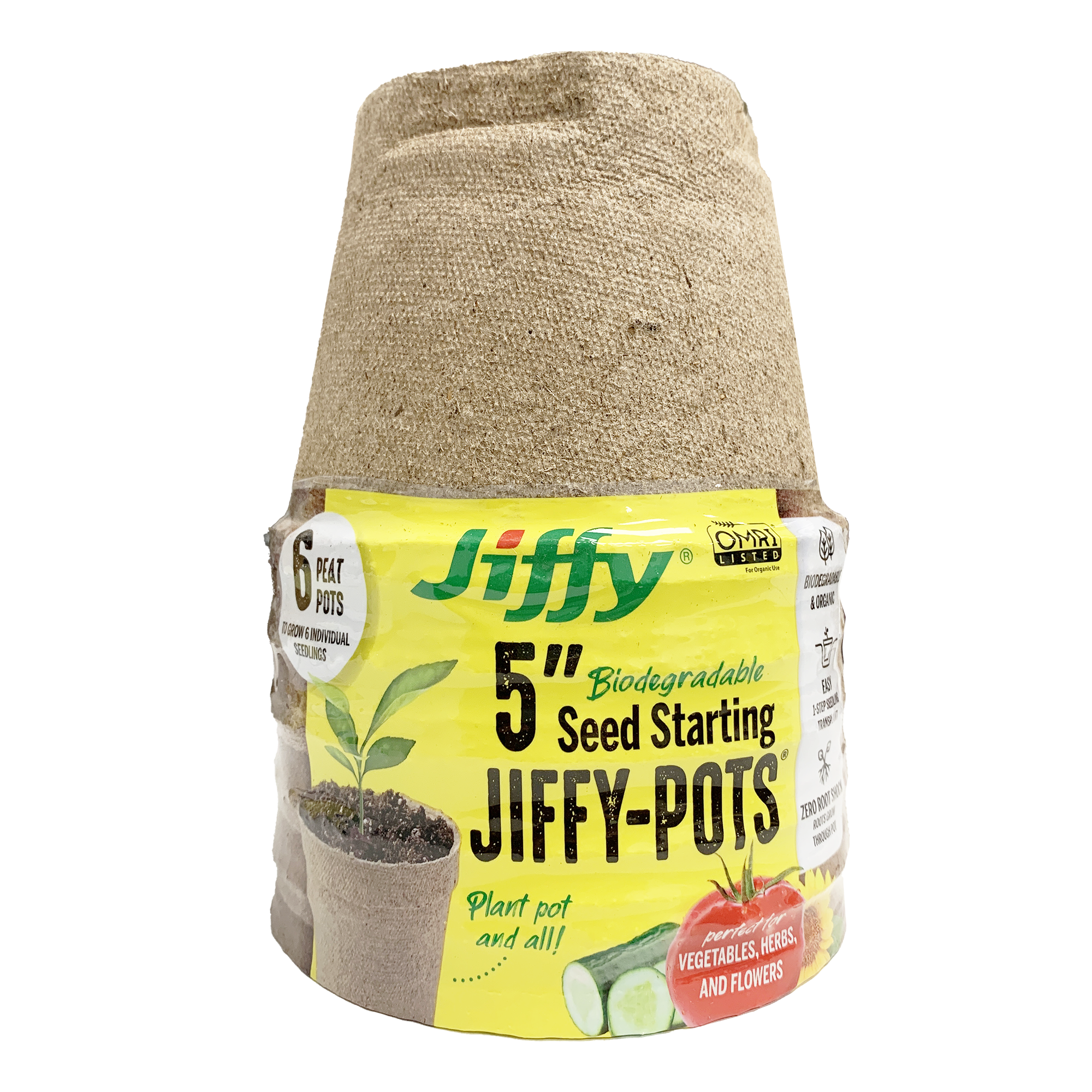 Jiffy 6 -Cell Organic Natural Pot #LC-JP506