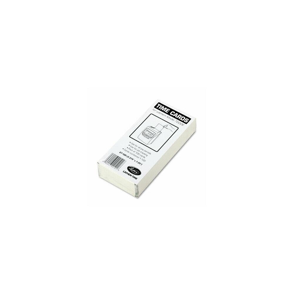  AZLATHE7-100 Lathem Time E7-100 Time Card for Lathem Model 7000E- Numbered 1-100- Two-Sided- 100.Pack