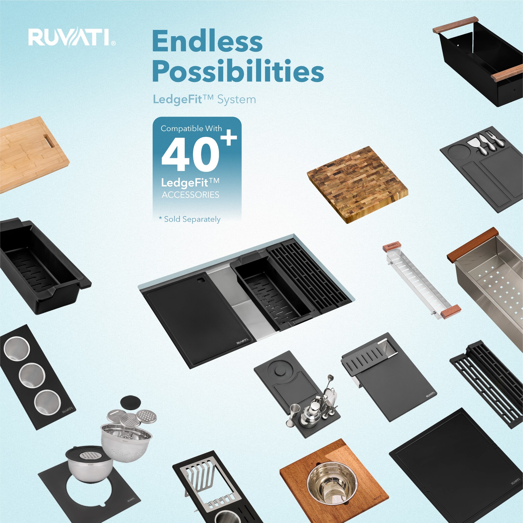 Ruvati RVH8573 Kitchen-Sinks - View #8