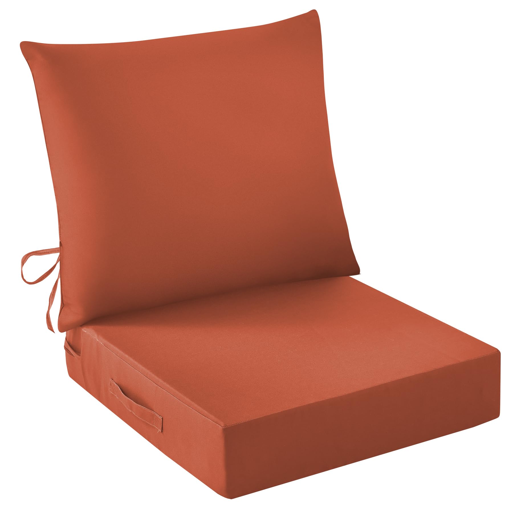 PIGFDK Spice Outdoor Chair Cushions Waterproof Fade Resistant Deep Set with Handle Ties High Density Foam Oxford Fabric Removable Washable Cover