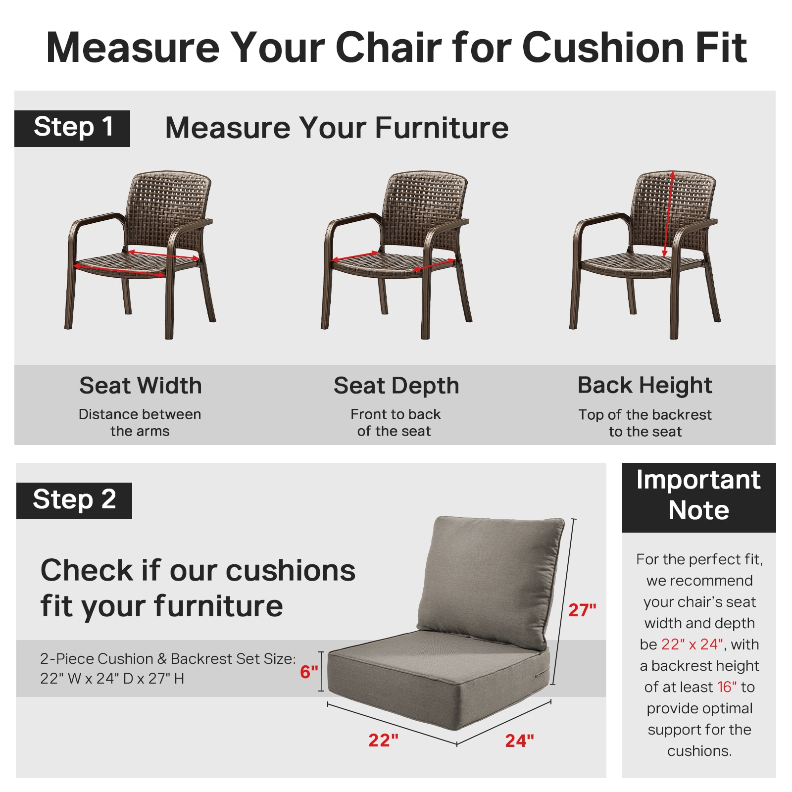 Rilyson FSZBD022-3 Patio-Furniture-Cushions - View #6