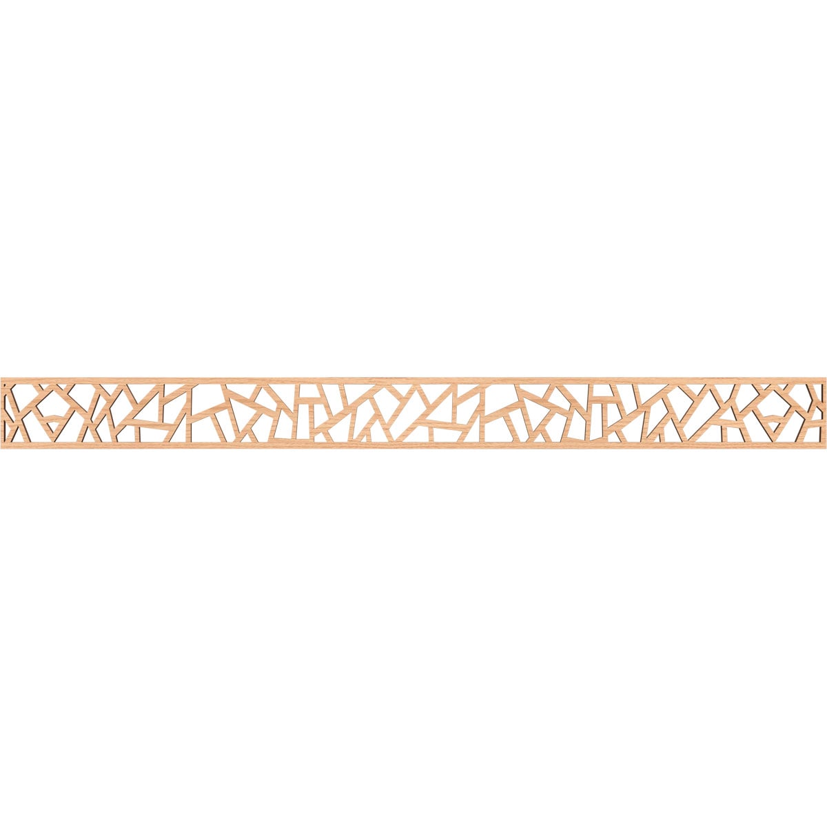 Ekena Millwork MLDA04X46HSBHI Harrisburg Fretwork Flat Trim 4-in x 3.87-ft Hickory Brown Unfinished 2156502 Pierced Wall Panel Moulding