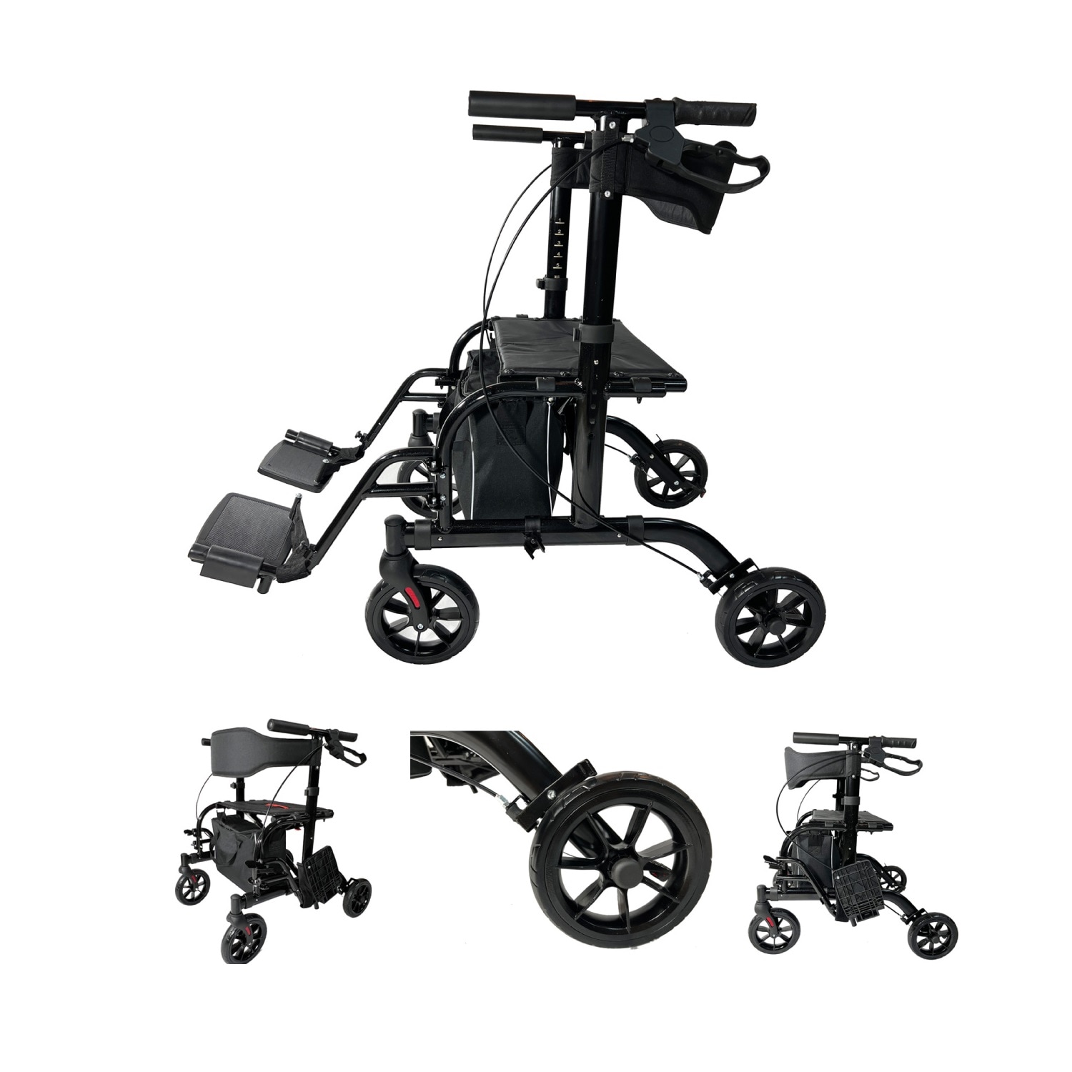 Pursonic RTF4 2 IN 1 Rolling Rollator Walker
