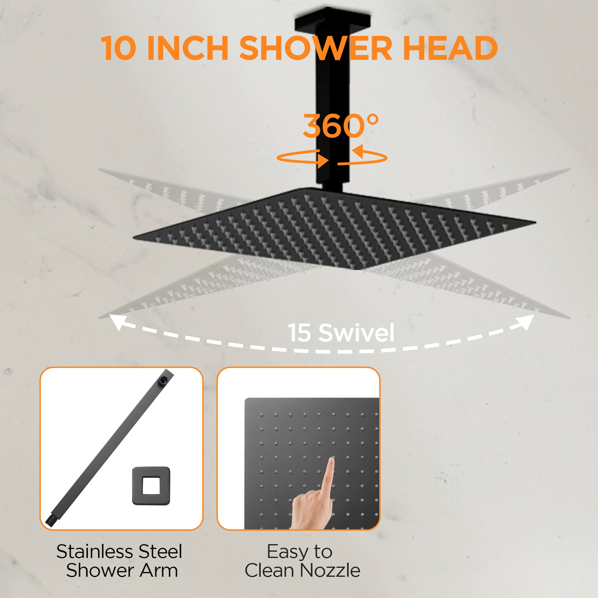 androme AD1011B10 Showerhead-Bar-Panels - View #5