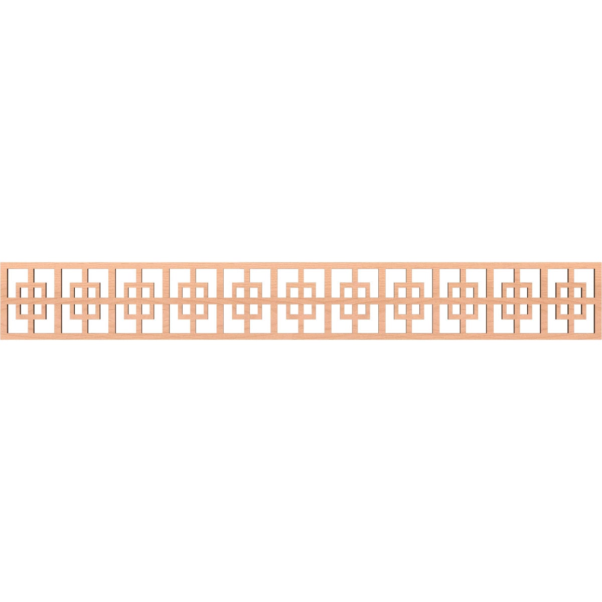 Ekena Millwork MLDA06X46CMBAL Cambridge Fretwork Flat Trim 6-in x 3.86-ft Alder Brown Unfinished 2155834 Pierced Wall Panel Moulding