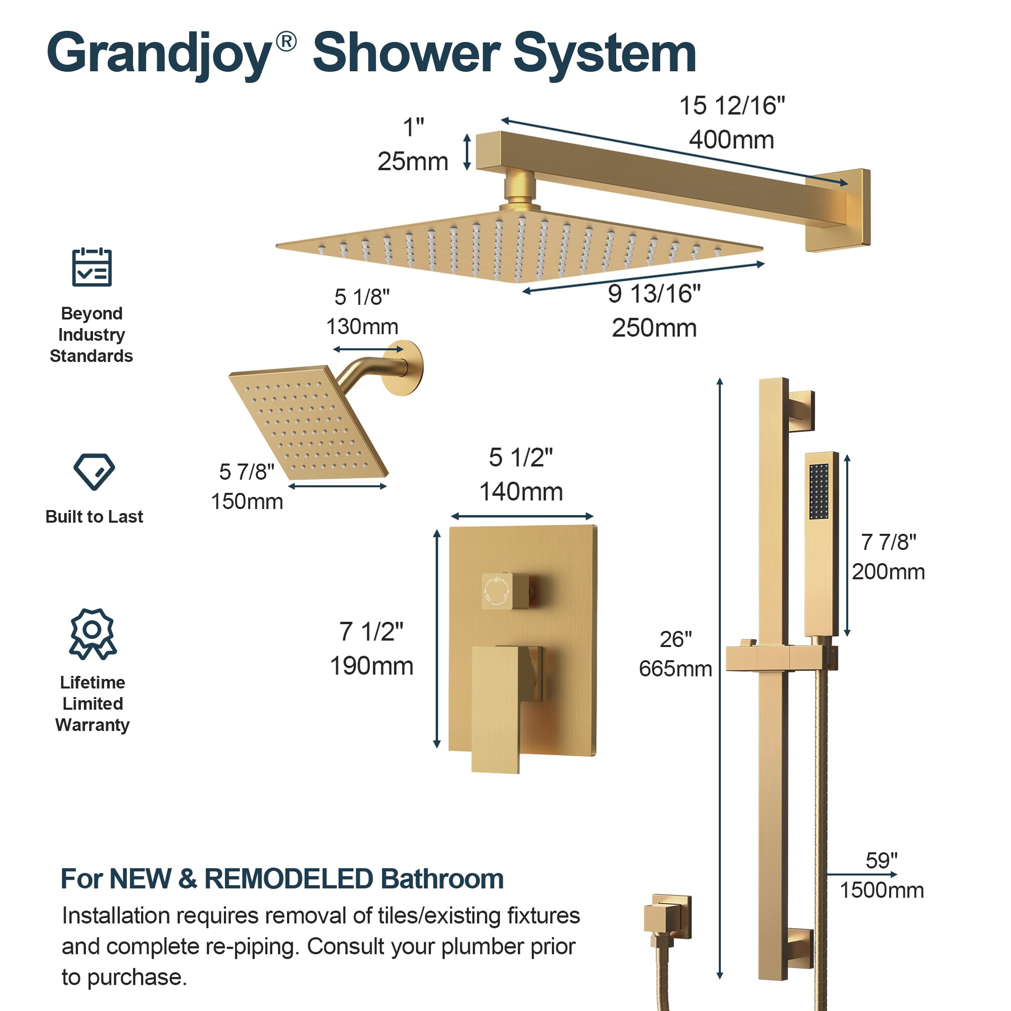 GRANDJOY SGF10GJ-59-BG10 Tub-Shower-Faucets - View #11