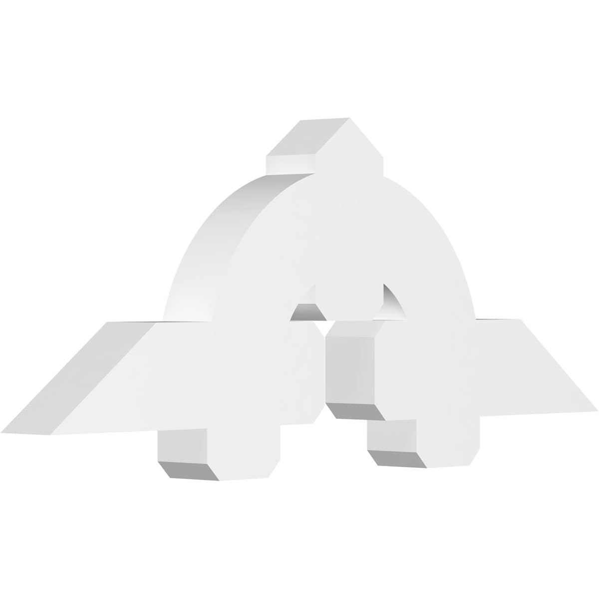 Ekena Millwork GBP048X18X0406ERI00 Ericson White PVC Gable bracket