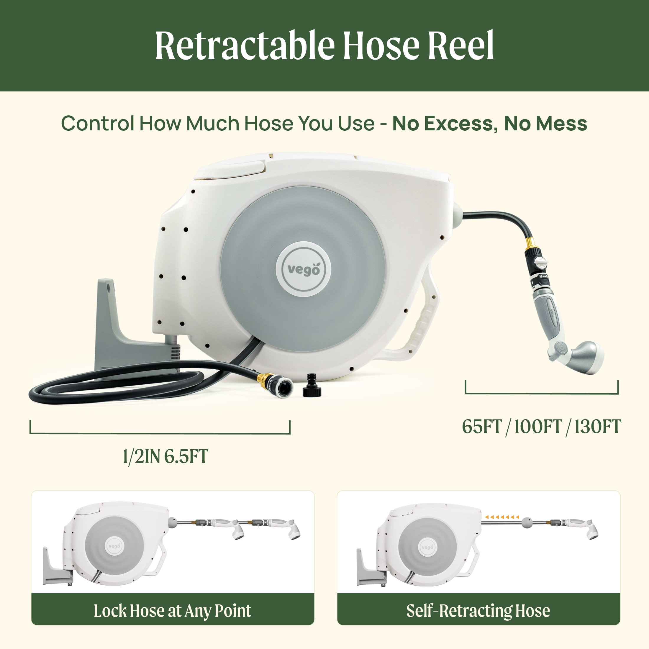 Vego Garden VWRHRS12130GR Hose-Reels - View #4