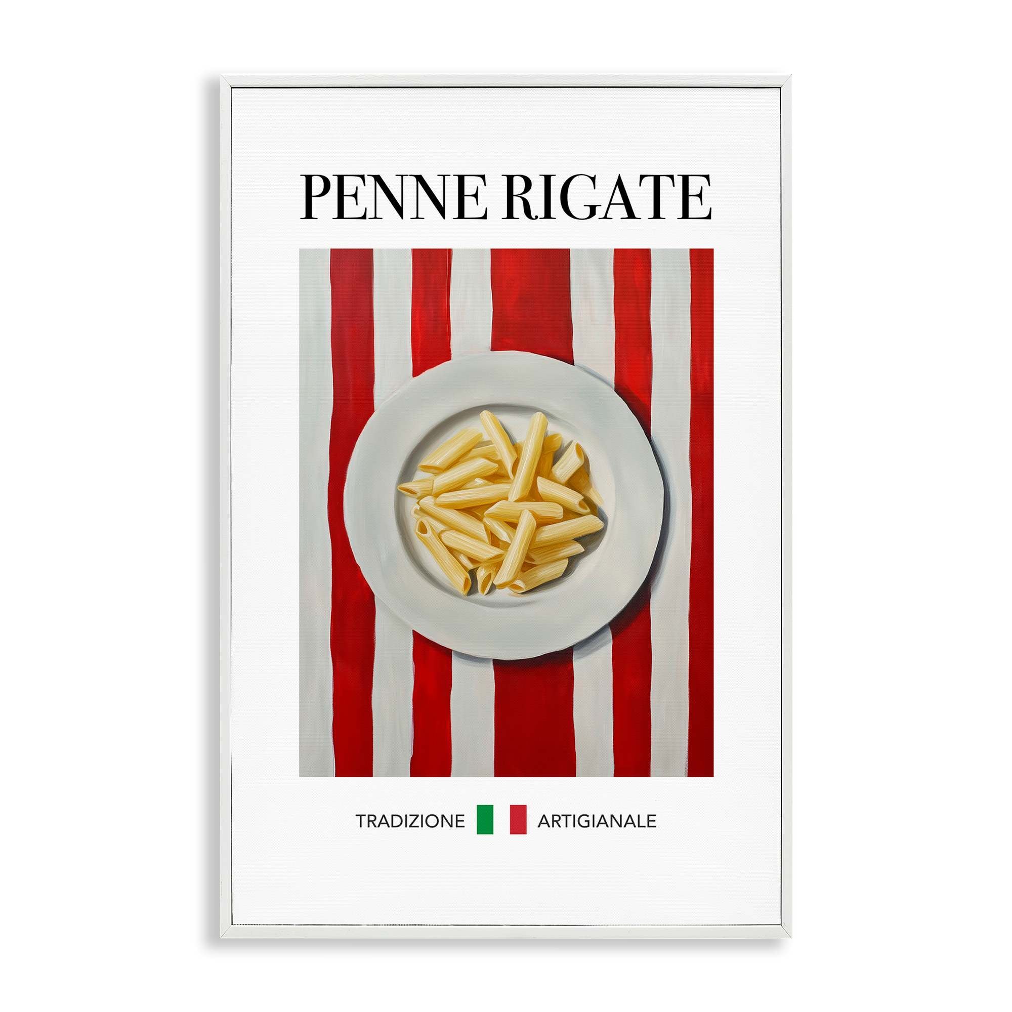 Stupell Industries BT-224-WFR-20X30 Traditional Penne Rigate Pasta White Framed Giclee Art By Andreas Magnusson 20 x 30