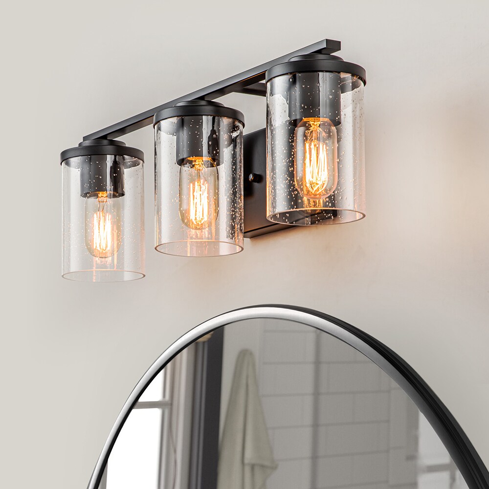 EDISLIVE 21-in 3-Light Black Modern/Contemporary Vanity Light in the ...