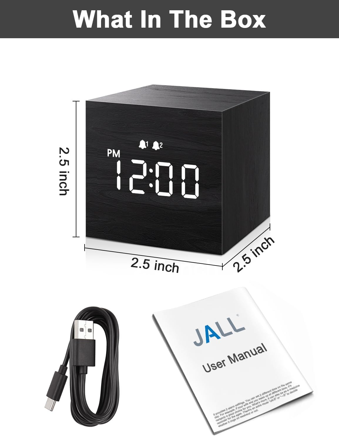 JALL V18050-BLACK Indoor-Outdoor-Clocks - View #2
