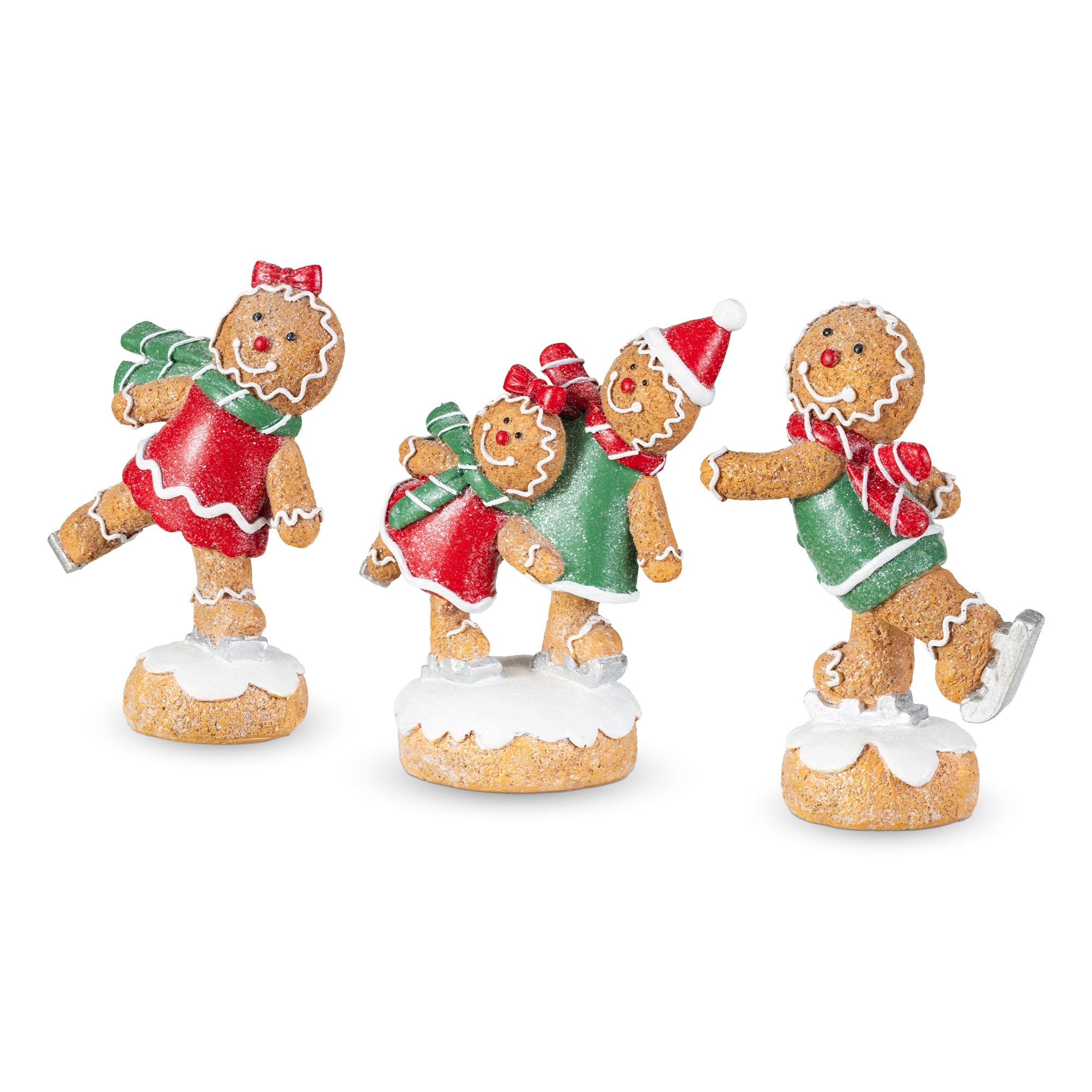 Glitzhome 6-in Resin Merry Christmas Figurine