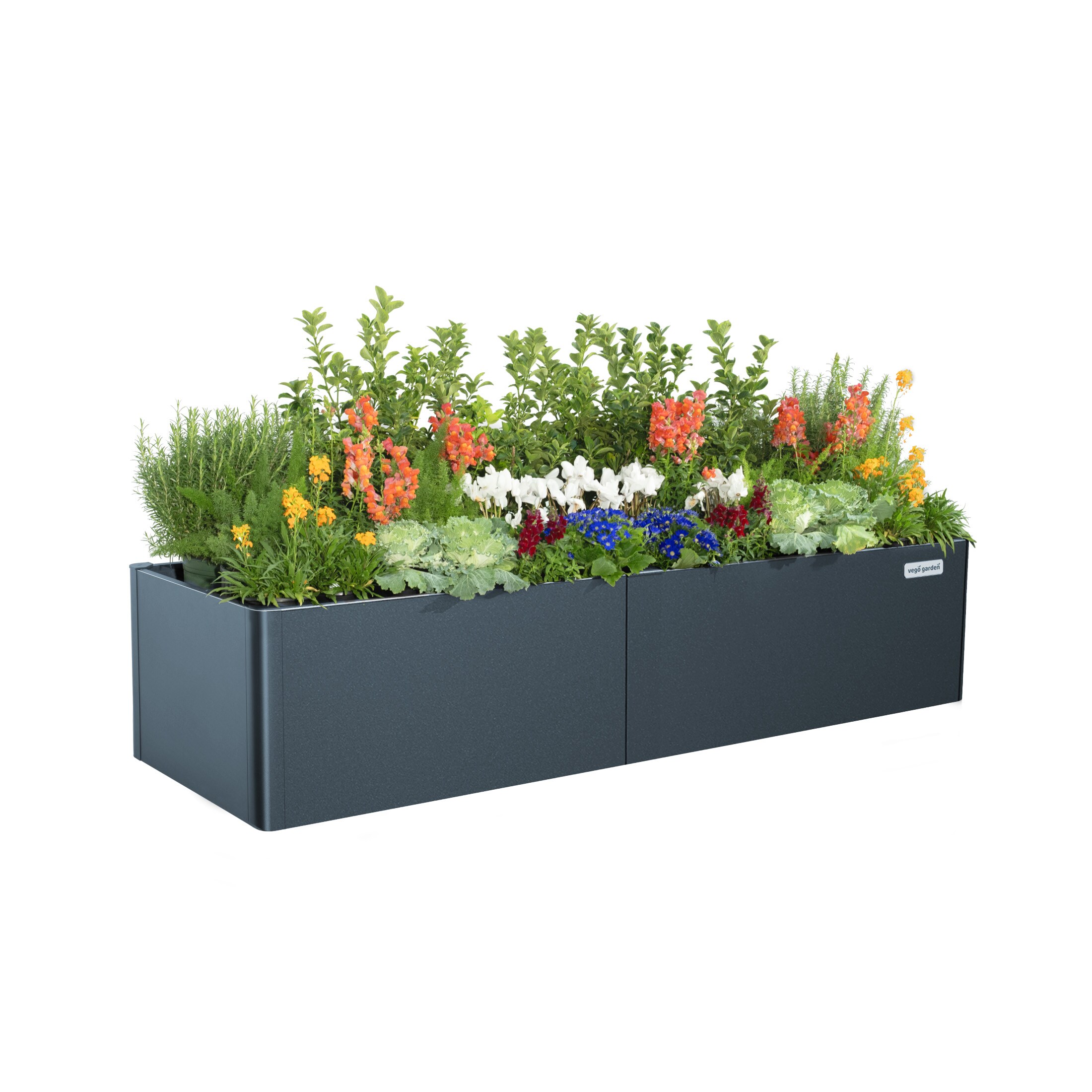 Vego Garden VBM2783BL 22-cu ft 27-in W x 83-in L x 17-in H Midnight Blue Galvanized Metal Raised Garden Bed
