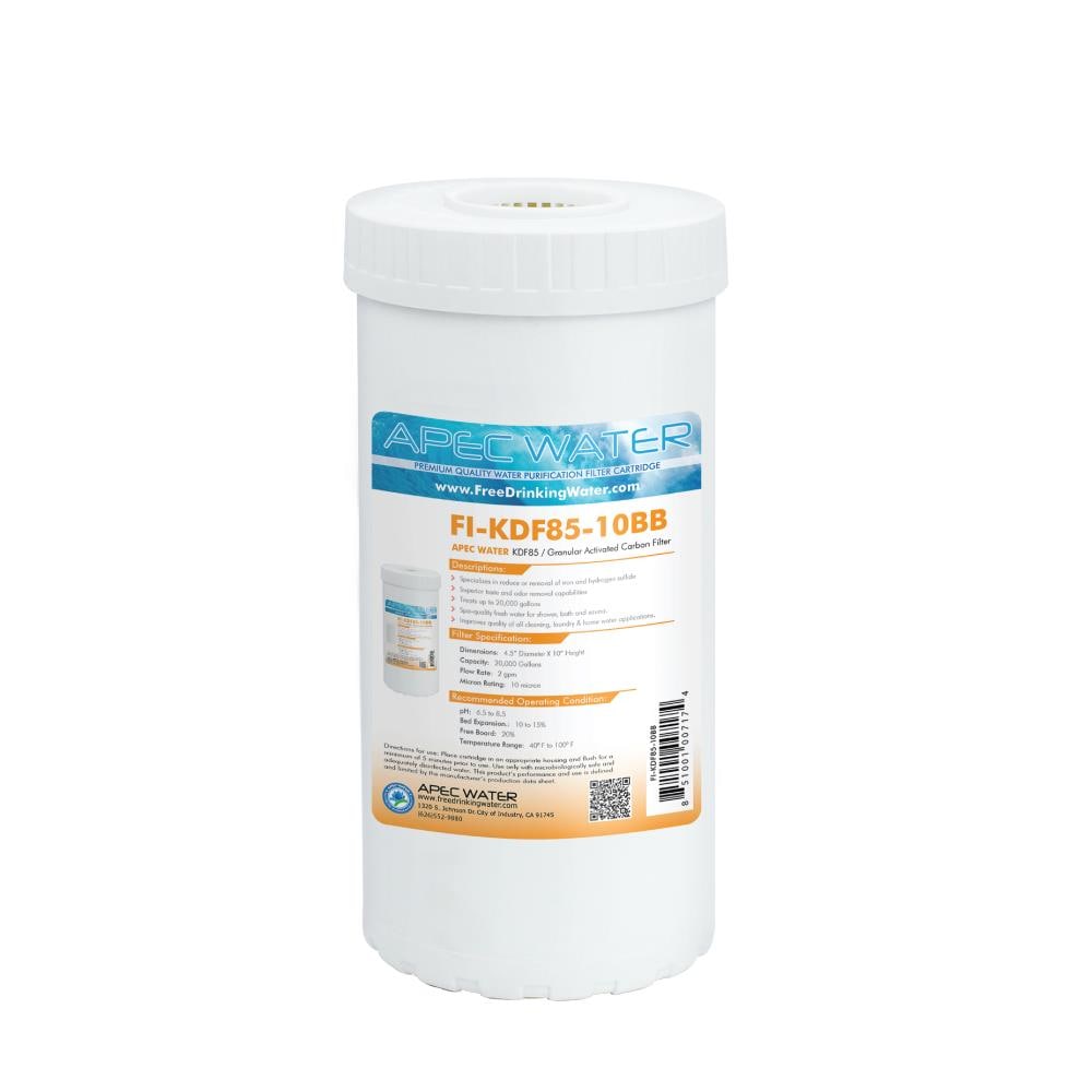 APEC Water FI-KDF85-10BB Iron and Hydrogen Sulfide Reduction FI-KDF85-10BB 10 Inch KDF Whole house Replacement Filter