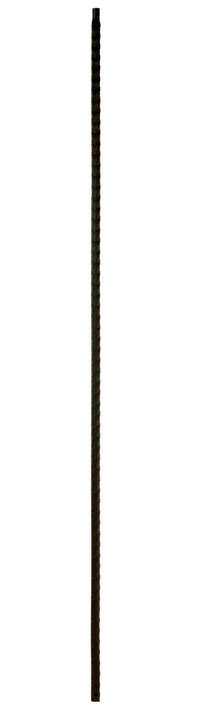WM Coffman 801094 44-in x 0.56-in Satin Black Wrought Iron Pin Top Square Stair Baluster
