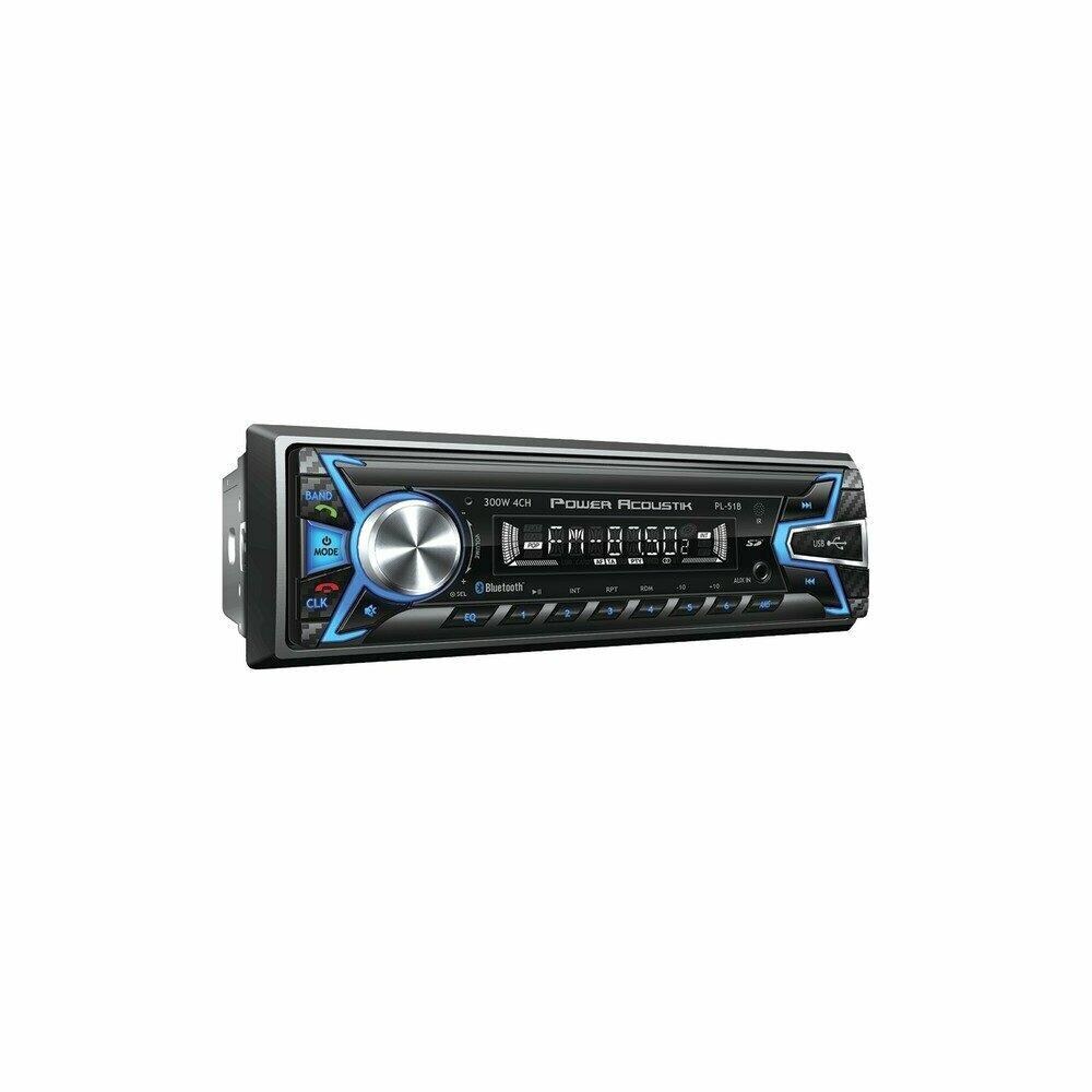  PETRA16134 Power Acoustik PL-51B Single-DIN In-Dash Digital Audio Receiver with Bluetooth , Detachable Face- Black