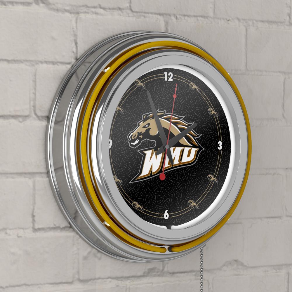 Trademark Gameroom Western Michigan Broncos Clocks Analog Round Wall In The Clocks Department At