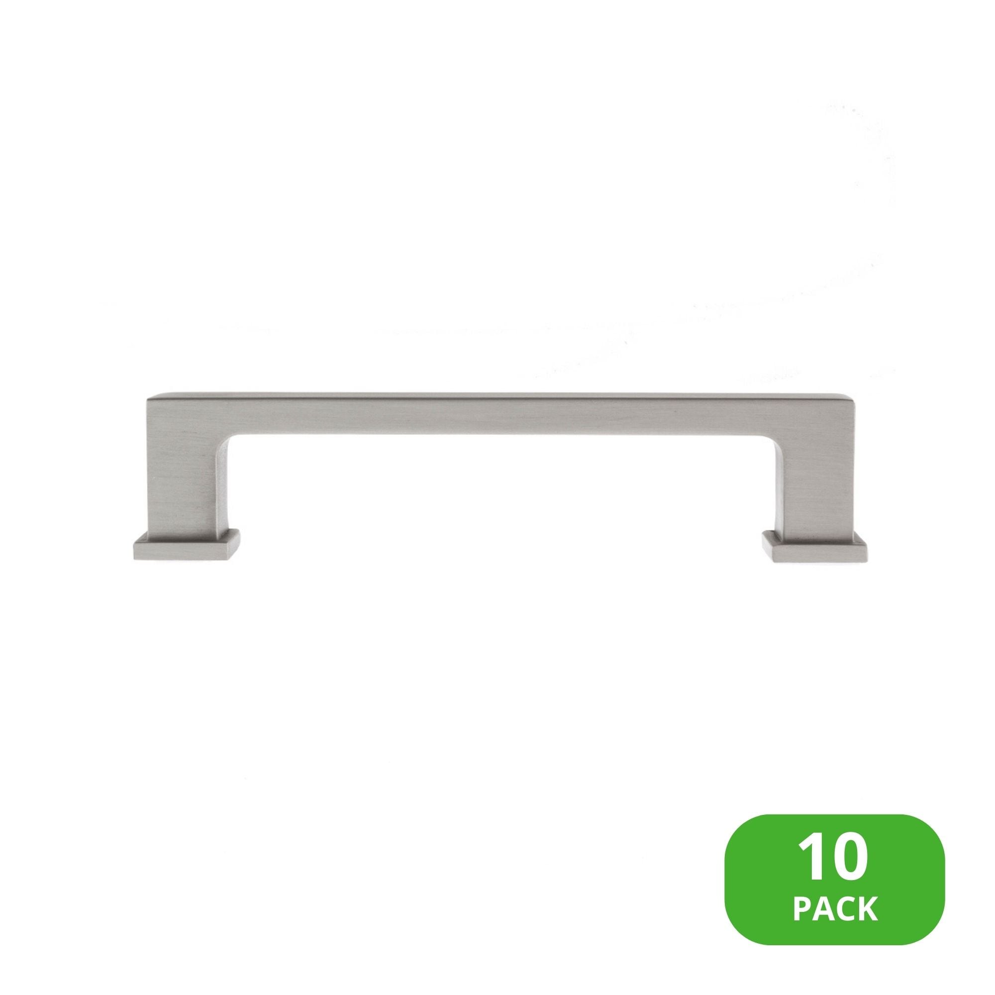 Sumner Street Home Hardware RL070239VP Chelsey 4-in , 102mm Center to Center Satin Nickel Rectangular Bar 10 -Pack