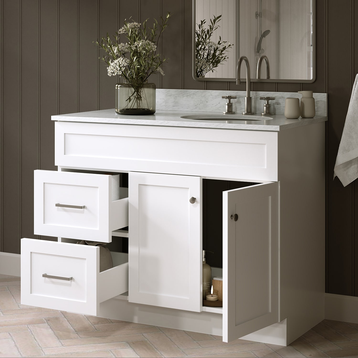 ARIEL F043SRCW2OVOWHT Bath-Vanity-Combo - View #3