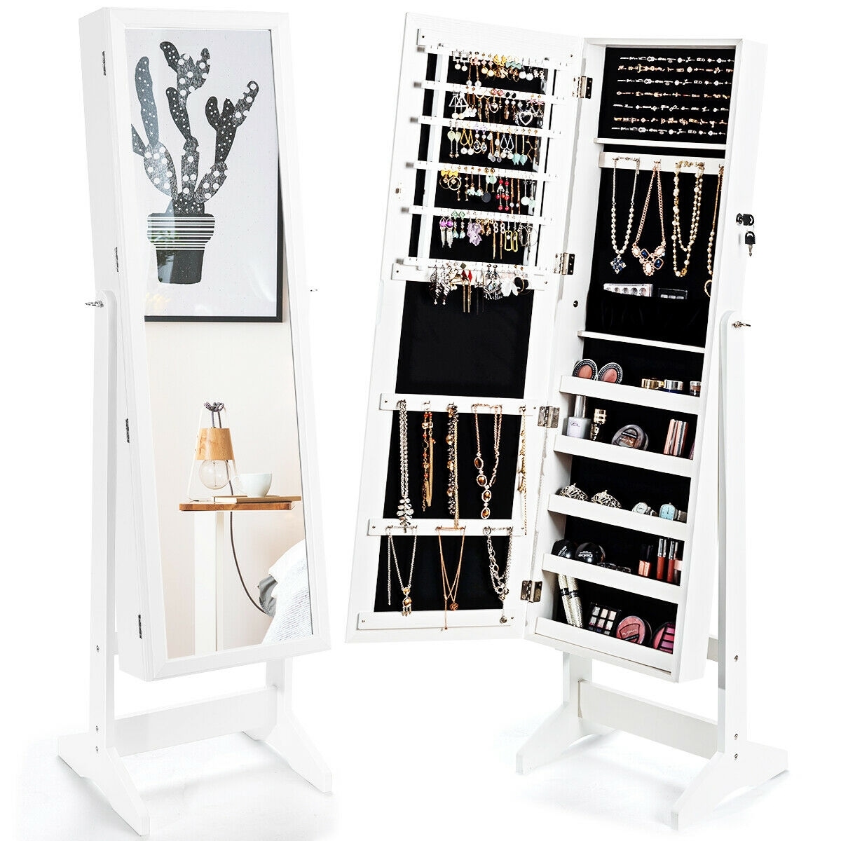 CASAINC HYSN-65948WH White Jewelry Armoire