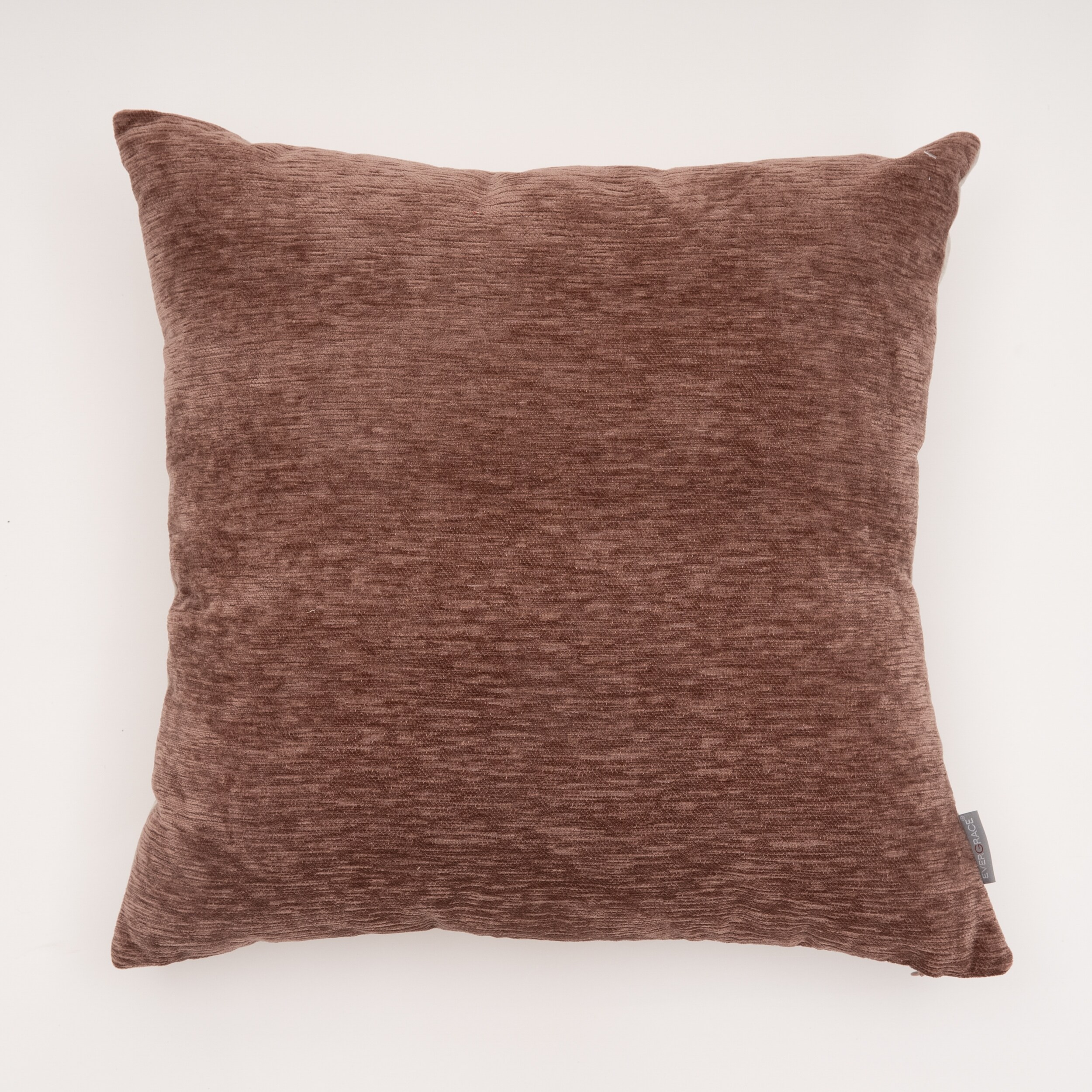 EVERGRACE EG7286470 Dainty 20-in x 20-in Burlwood Pink Square Indoor Decorative Pillow