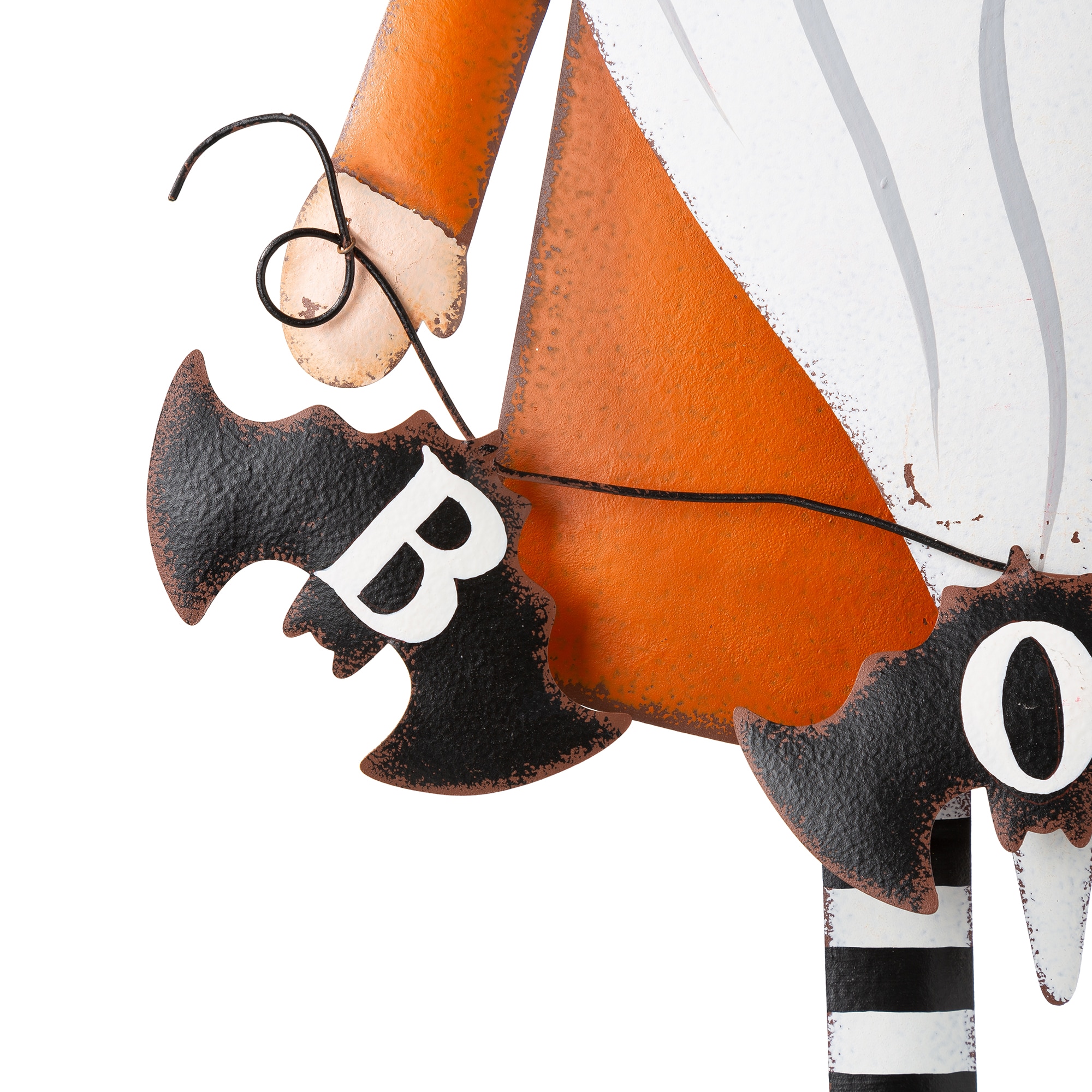 37" Hand-Painted Halloween Gnome Metal Yard Stake