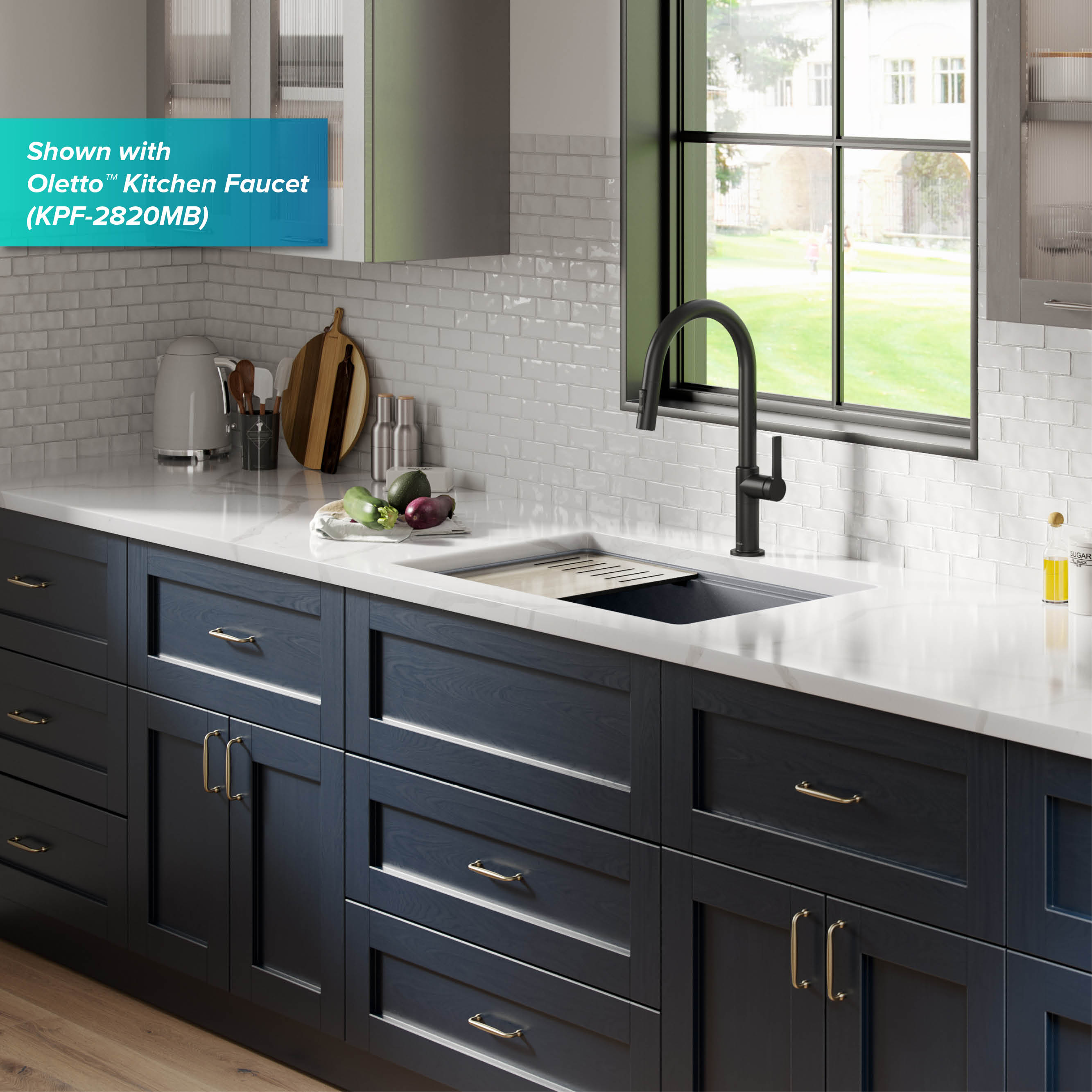 Kraus KGUW2-30MGR Kitchen-Sinks - View #4