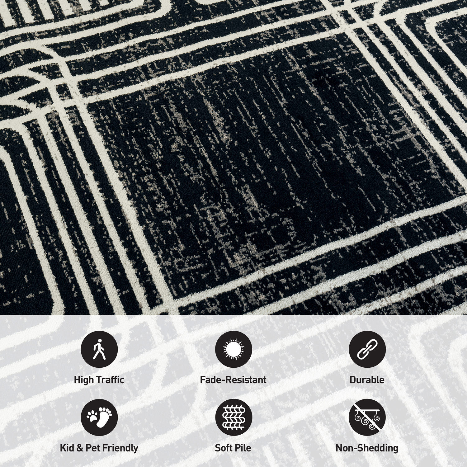 World Rug Gallery WR104BLACK2X3 rugs - View #6