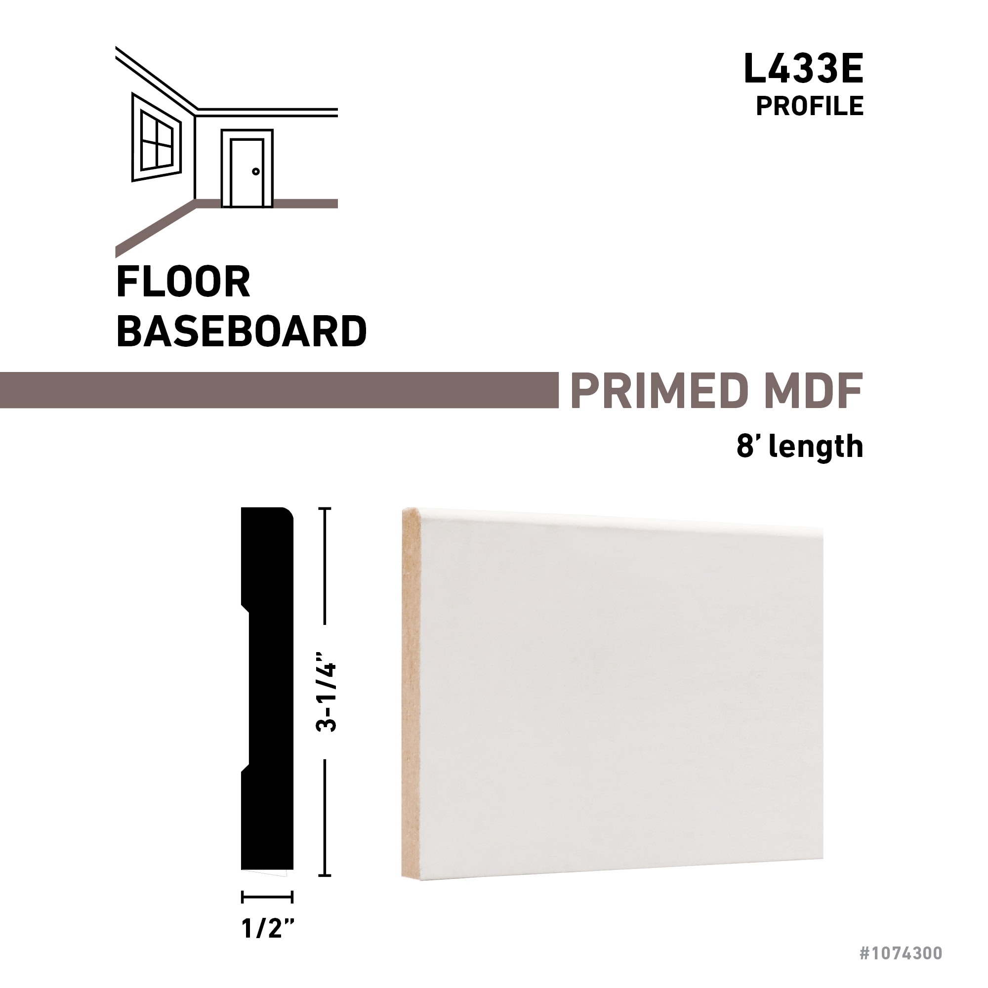RELIABILT L 433E 8 FBDPM Baseboard-Moulding - View #3