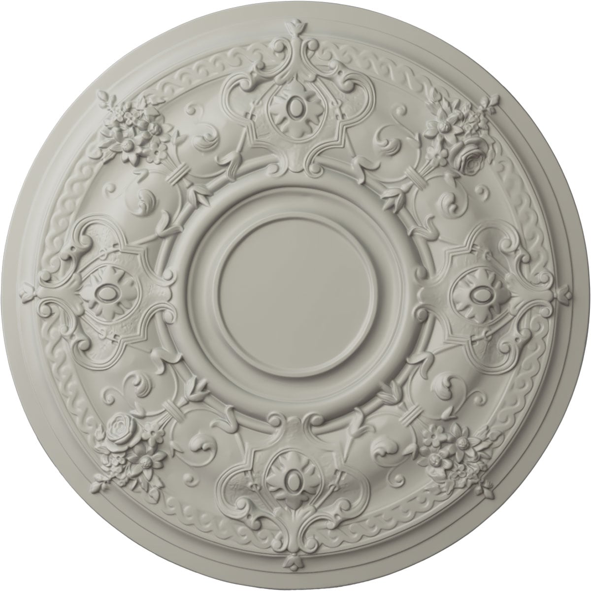 Ekena Millwork CM29DAPCF Darnay 29.25-in W x 29.25-in L Painted Pot Of Cream Polyurethane Whole Ceiling Medallion