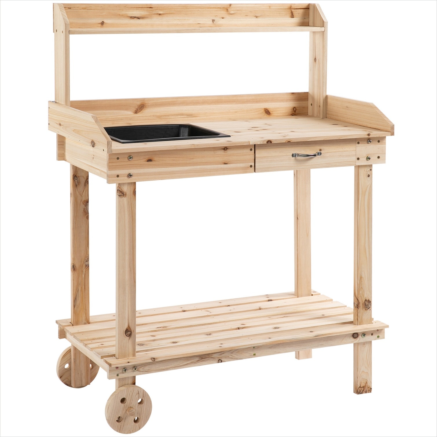 BBabe Outdoor Space Bench combining Shelving 36 ft and Solid Wood ...