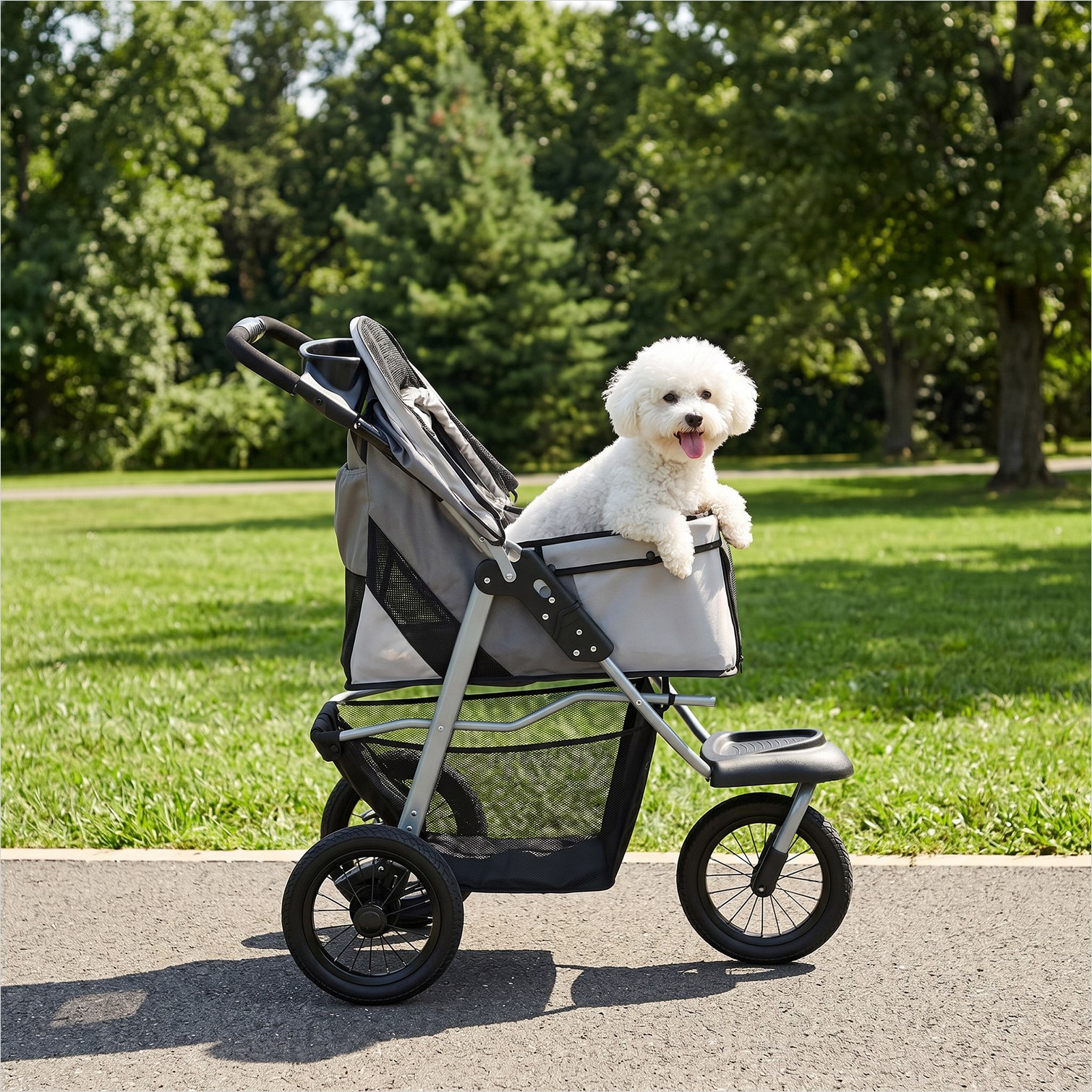 Naturefalls Light Gray Oxford Fabric and Steel Dog Carriers and ...
