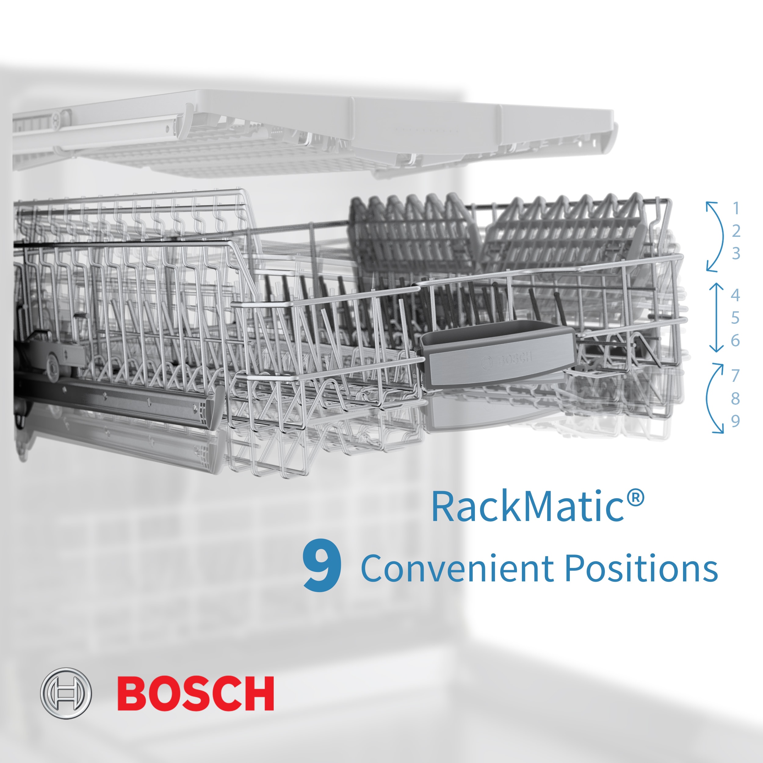 Bosch 300 Series Top Control 24-in Built-In Dishwasher With Third Rack  (Stainless Steel), 48-dBA in the Built-In Dishwashers department at