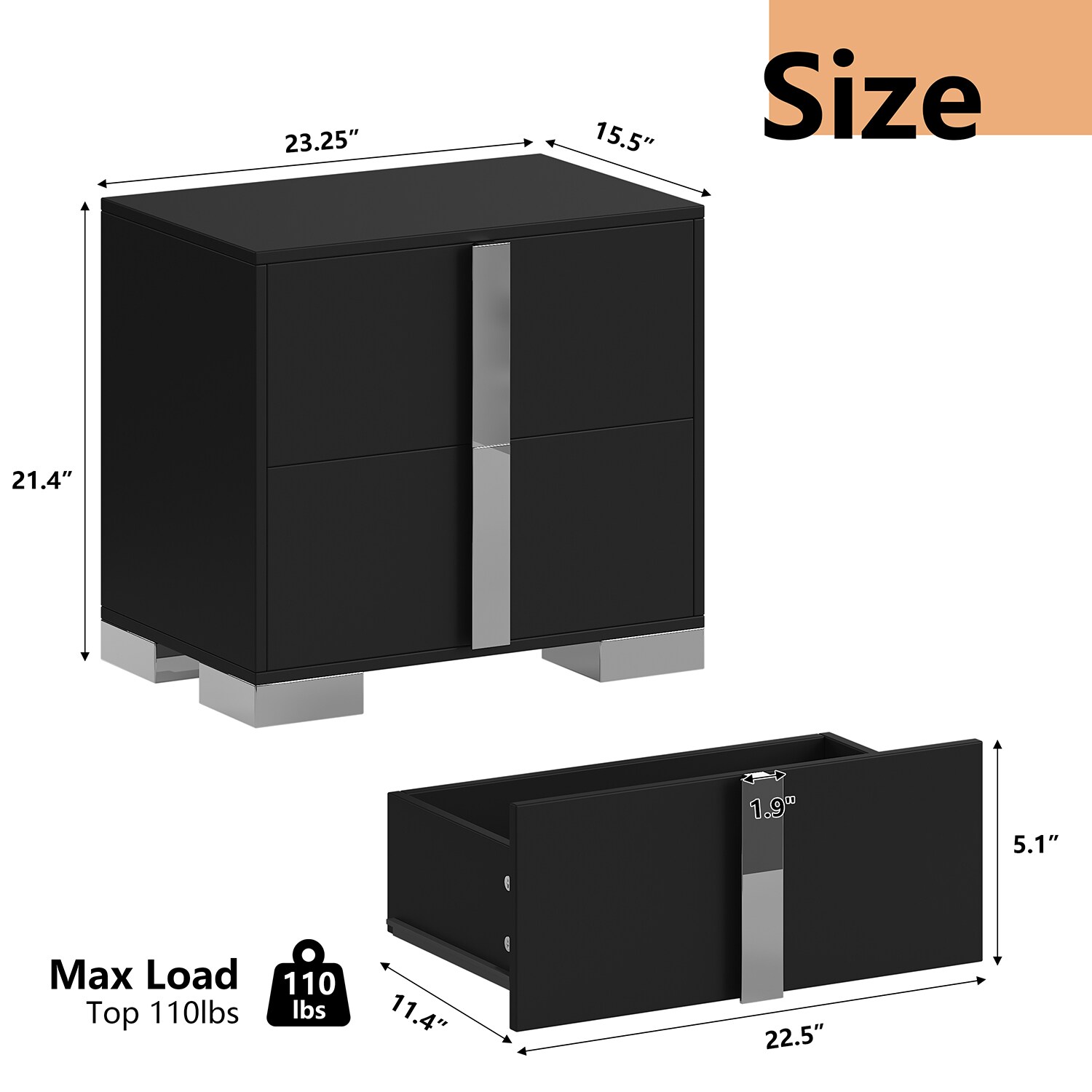 GZMR GZ-MH867923 nightstands - View #6