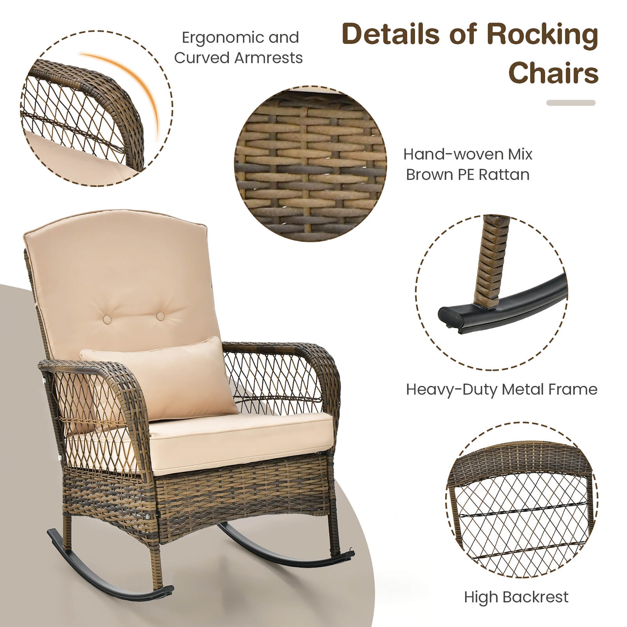 Forclover HYFL-976MS Patio-Conversation-Sets - View #7