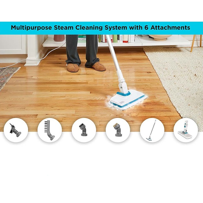 Black+decker Steam Mop Cleaning System with 6-Attachments BHSM15FX08