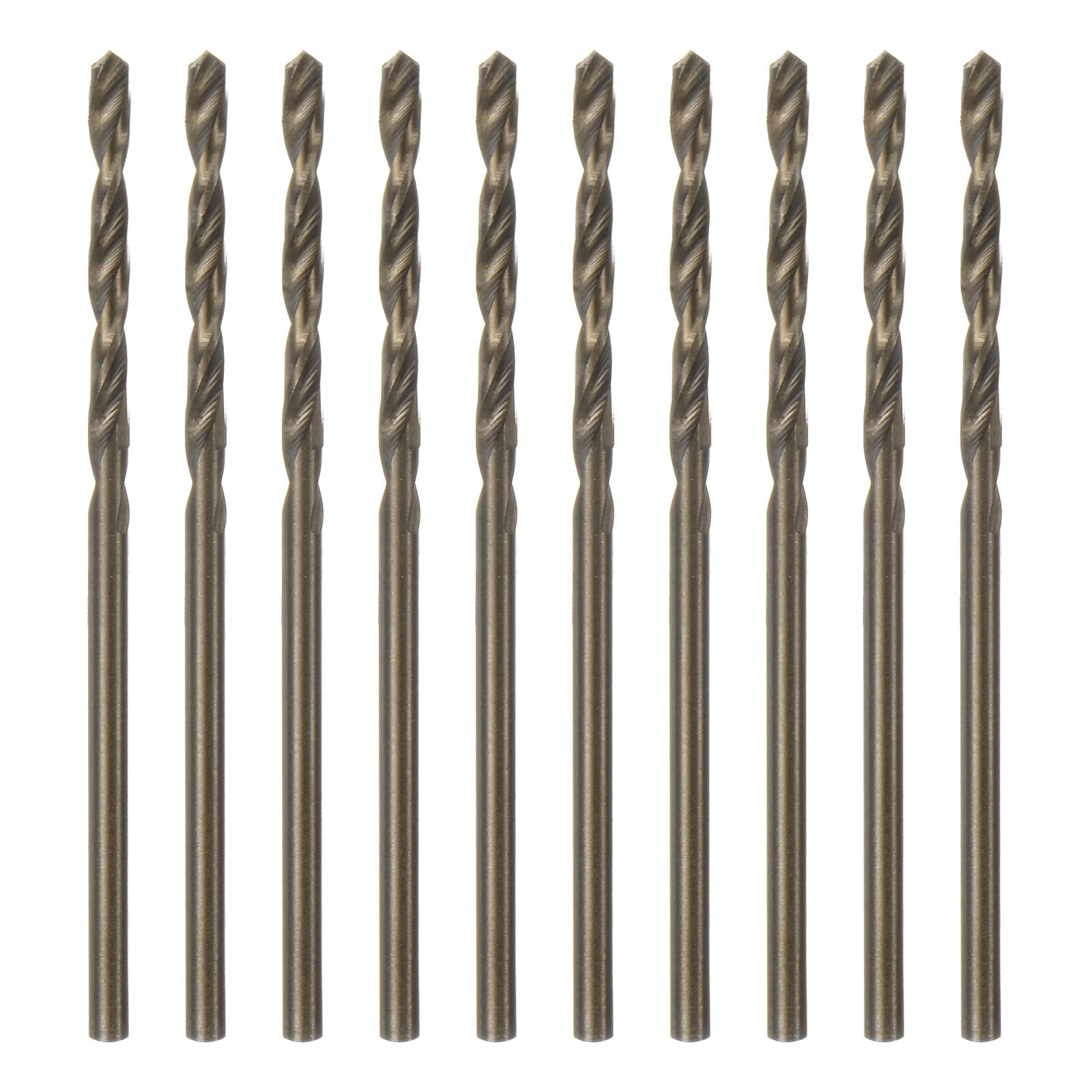 Unique Bargains 10pcs Cobalt Jobber Drill Bits 1.9mm / 0.075 Inch M35 High Speed Steel HSS Twist Drilling Bit Tool for Stainless Steel Copper Wood Plastic and other Hard Materials #S26030300UX2140