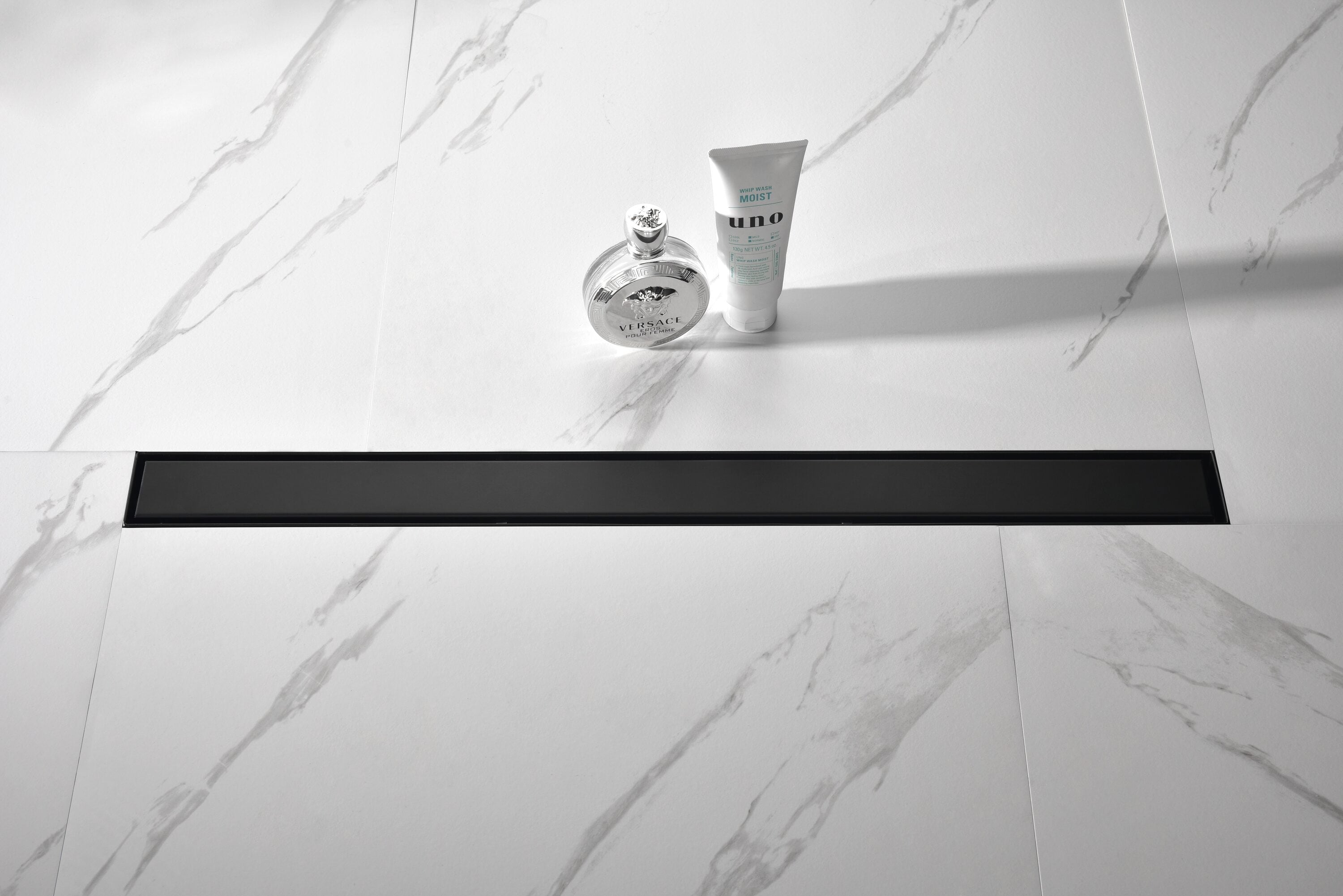 Tatayosi DJ-891546 30 Inch Linear Shower Drain with Removable Cover 304 Stainless Steel Hair Strainer Leveling Feet