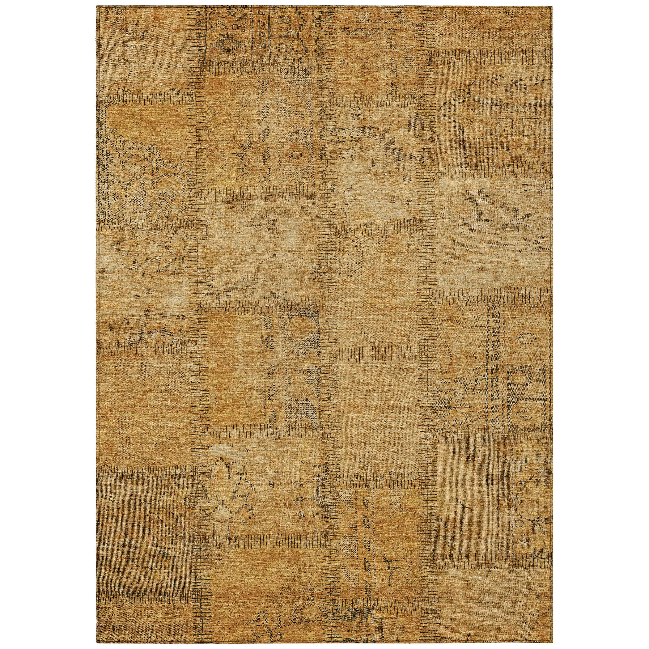 Addison Rugs ACN685CP3X5 Chantille ACN685CP 3 x 5 (ft) Polyester Copper Rectangular Indoor/Outdoor Geometric Machine washable Area rug