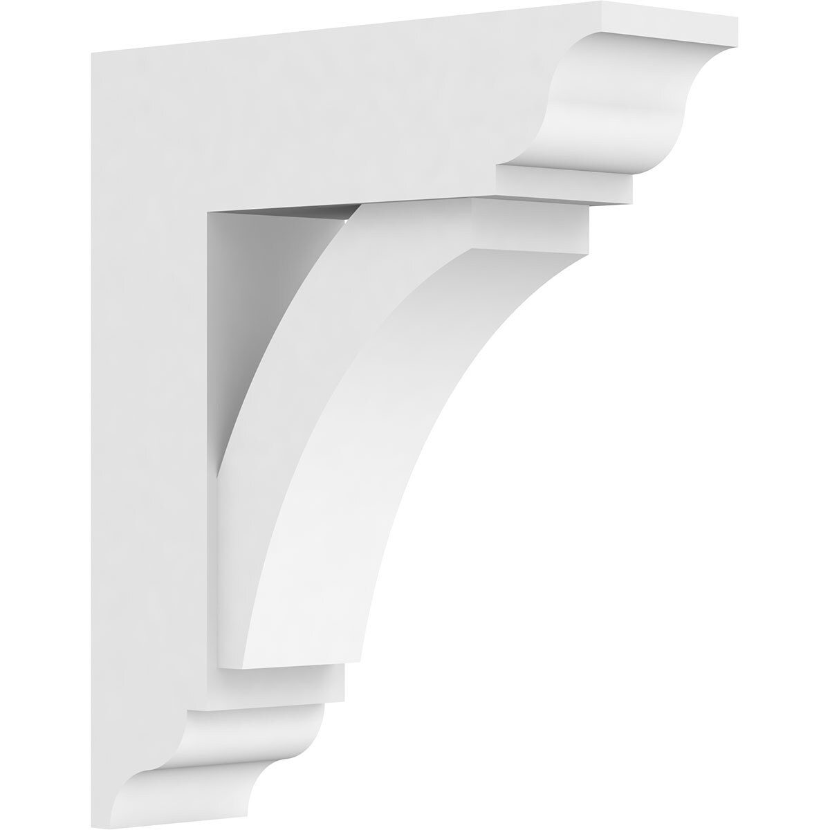 Ekena Millwork BKTP03X12X14THR01 Standard ThortonGrade 3-in x 12-in x 14-in Off-white PVC Standard bracket