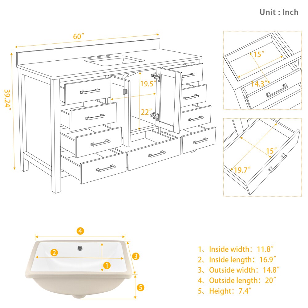 EQLOO 1025 Bath-Vanity-Combo - View #8