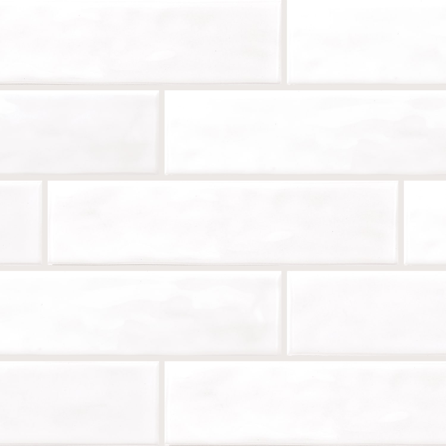 Daltile Core Crafted True White 2-in x 8-in Glossy Ceramic Handcrafted look Wall Tile ( 0.13-sq ft / Piece )