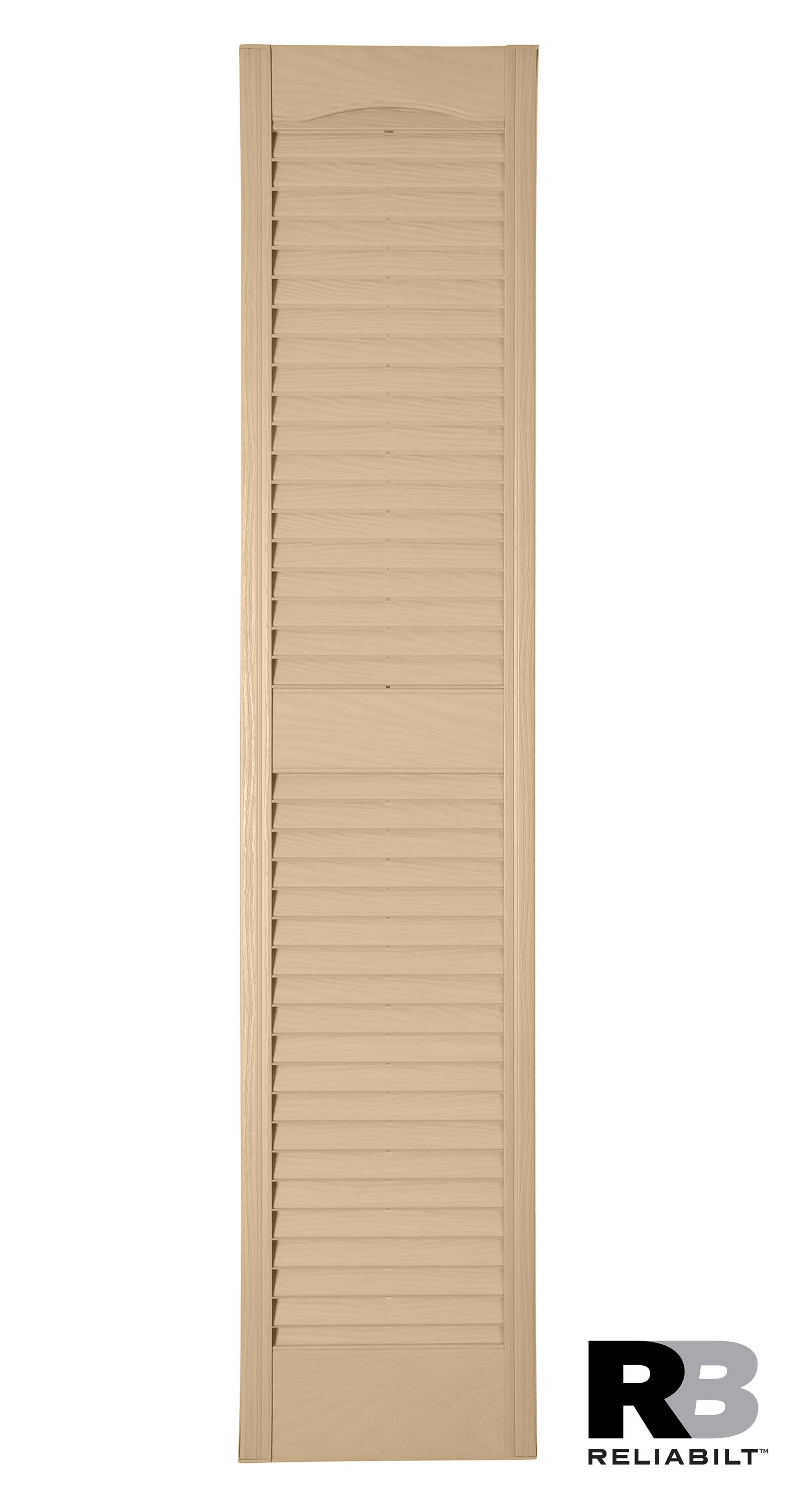 RELIABILT LVRCT1067011 10-in W x 67-in H Sandalwood Louvered Polypropylene Exterior Shutters ( 2 -Pack )