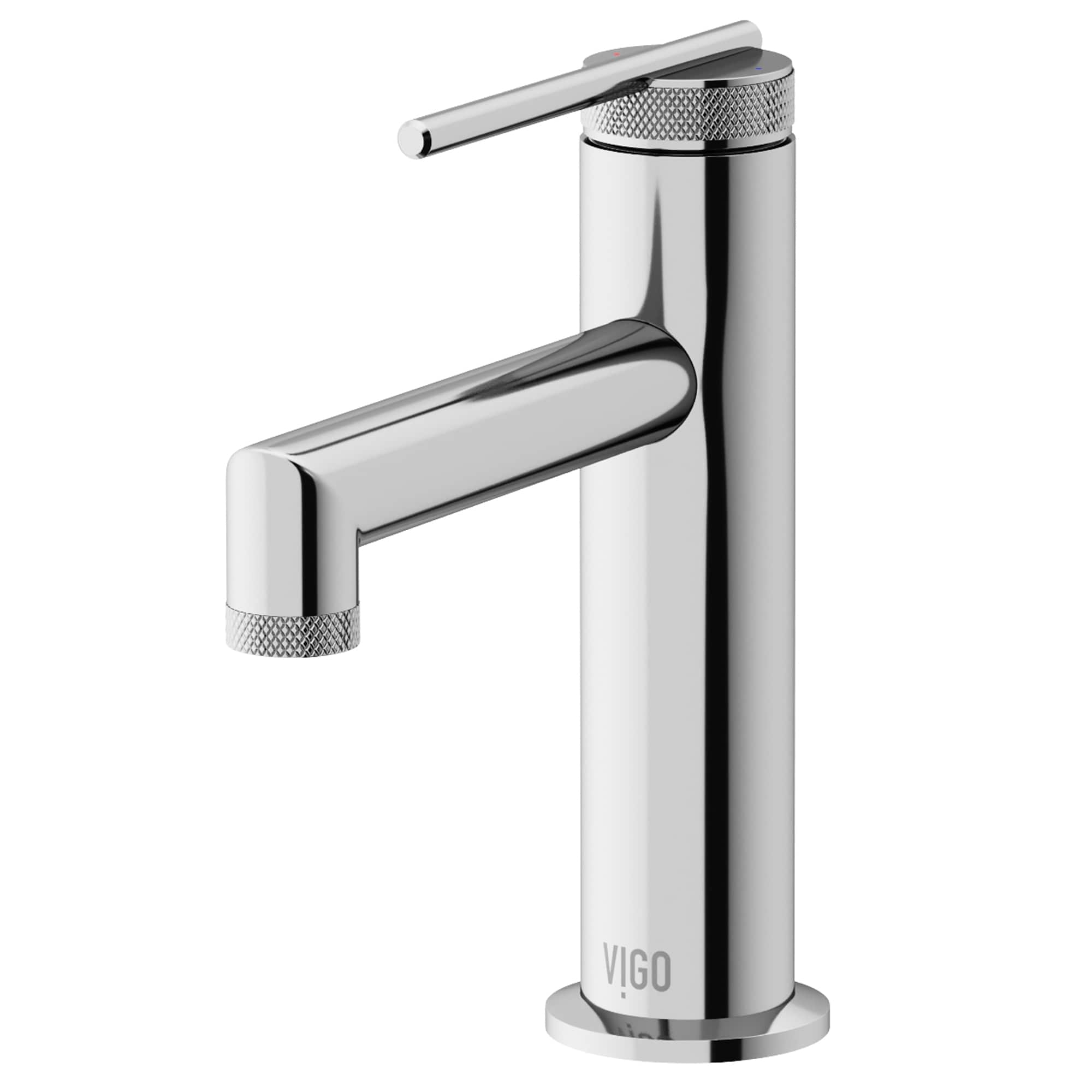 VIGO VG01049CH Sterling Chrome Single hole 1-handle WaterSense Mid-arc Commercial/Residential Handle Bathroom Sink Faucet
