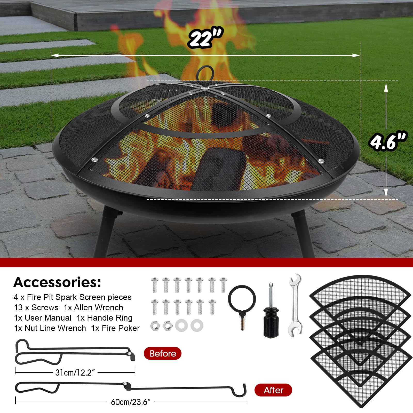 Adrinfly LAD0628D030 Fire-Pit-Covers - View #2