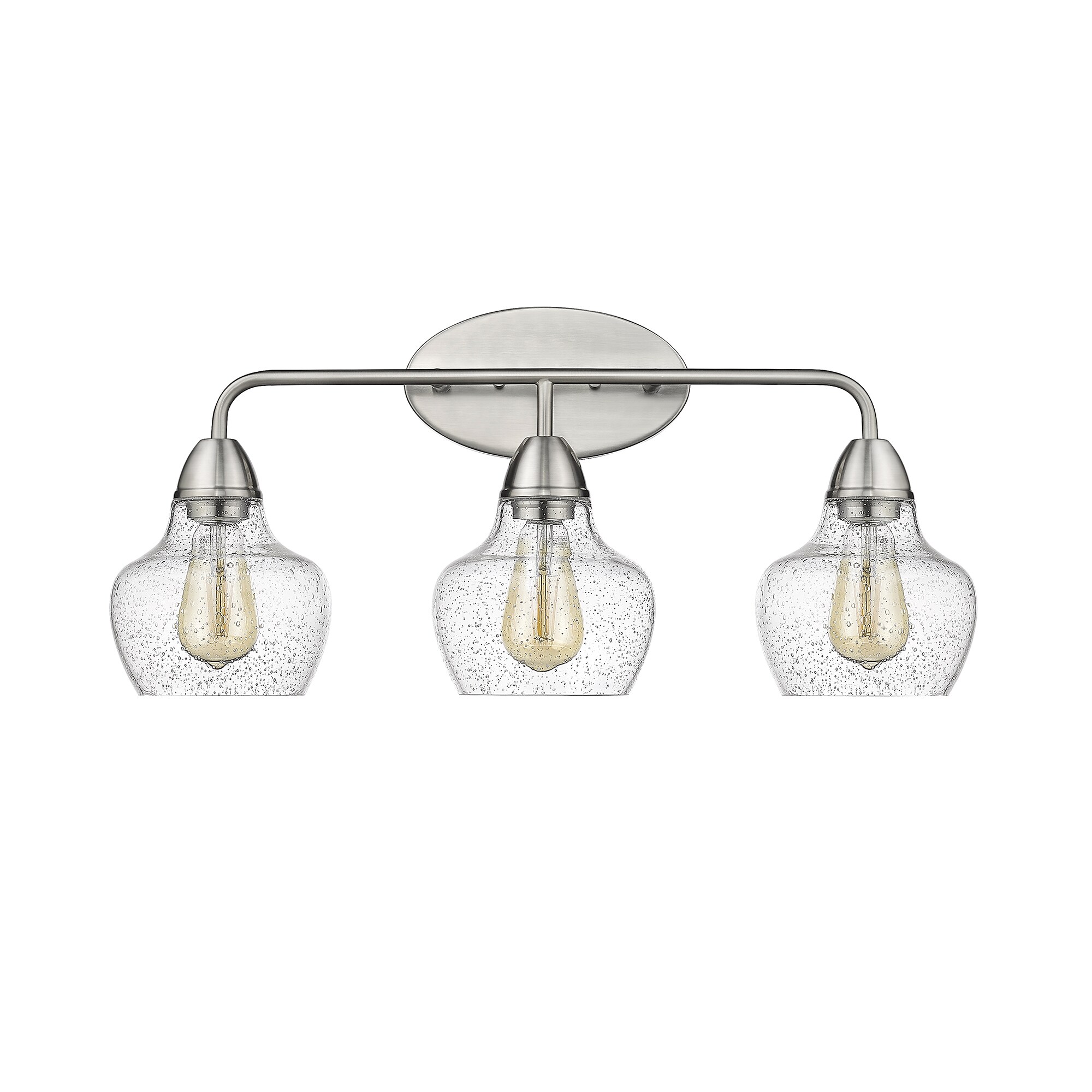 OVE Decors Norwich 24.44-in 3-Light Brushed Nickel LED Modern ...