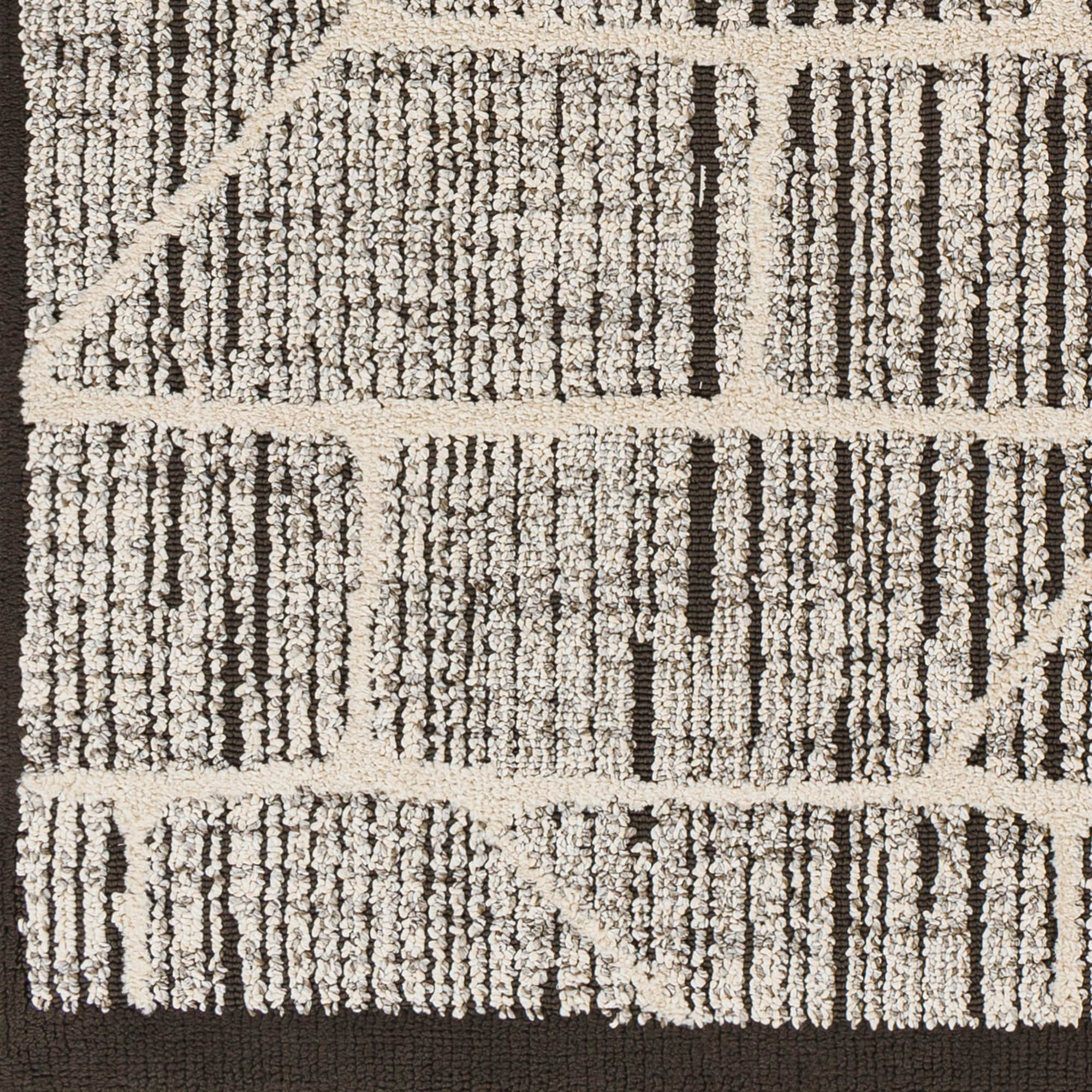 Berlin 31732 Black and Ivory Boho-Industrial Area Rug, 5'2" x 7'