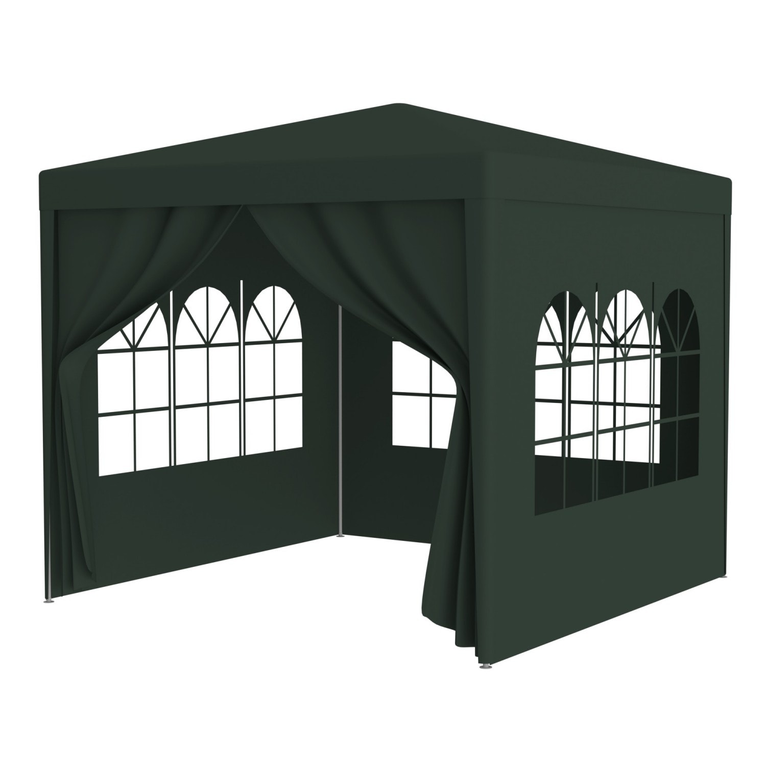 ToolCat BZ2-36-PW 9.7-ft x 9.7-ft Green Gazebo with Soft Top Roof