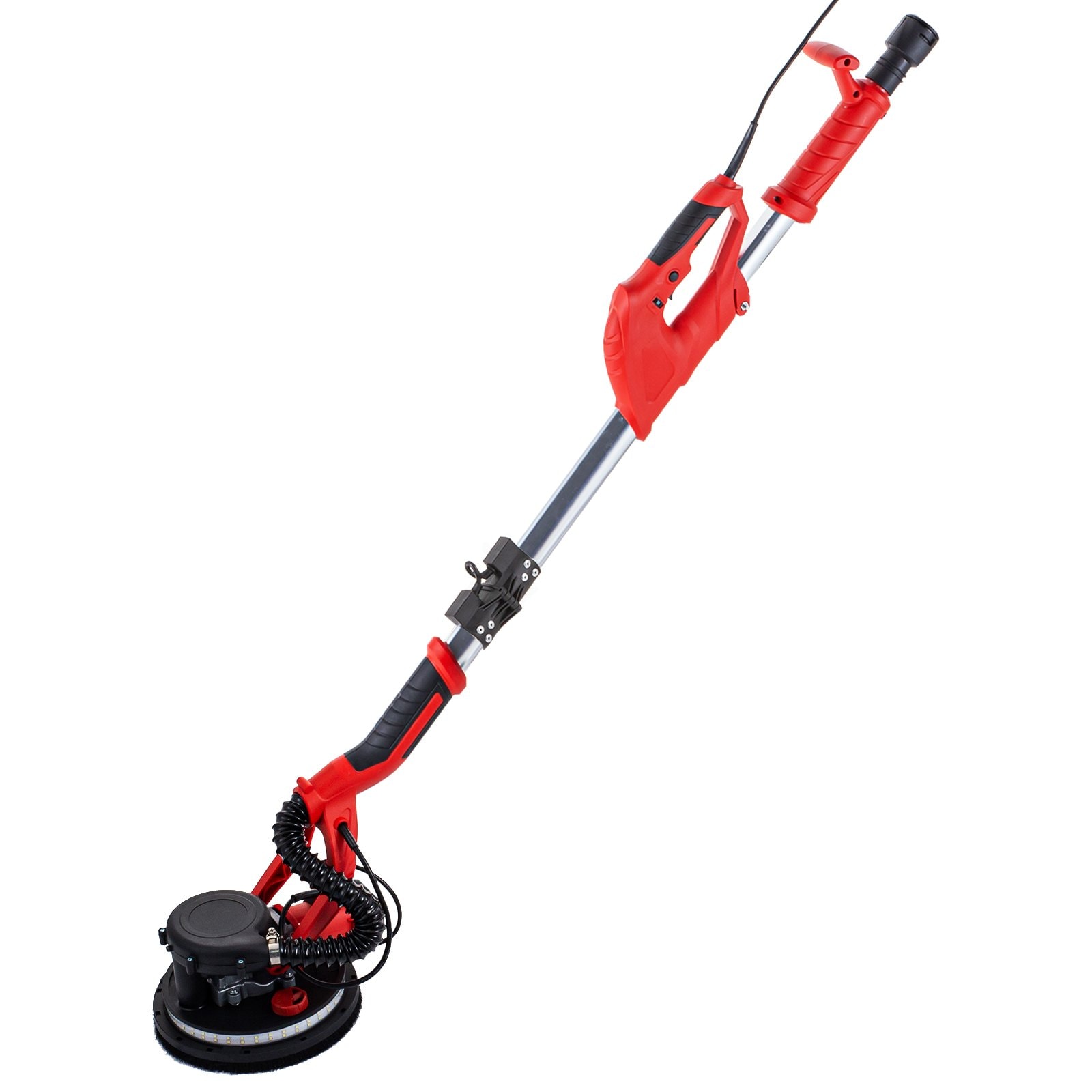 Mecale 850W Electric Drywall Sander 800-1750 RPM 6-Speed Foldable Sheetrock Sander with Telescope Handle with LED Strip Light and Vacuum Bag for Wall and Ceiling