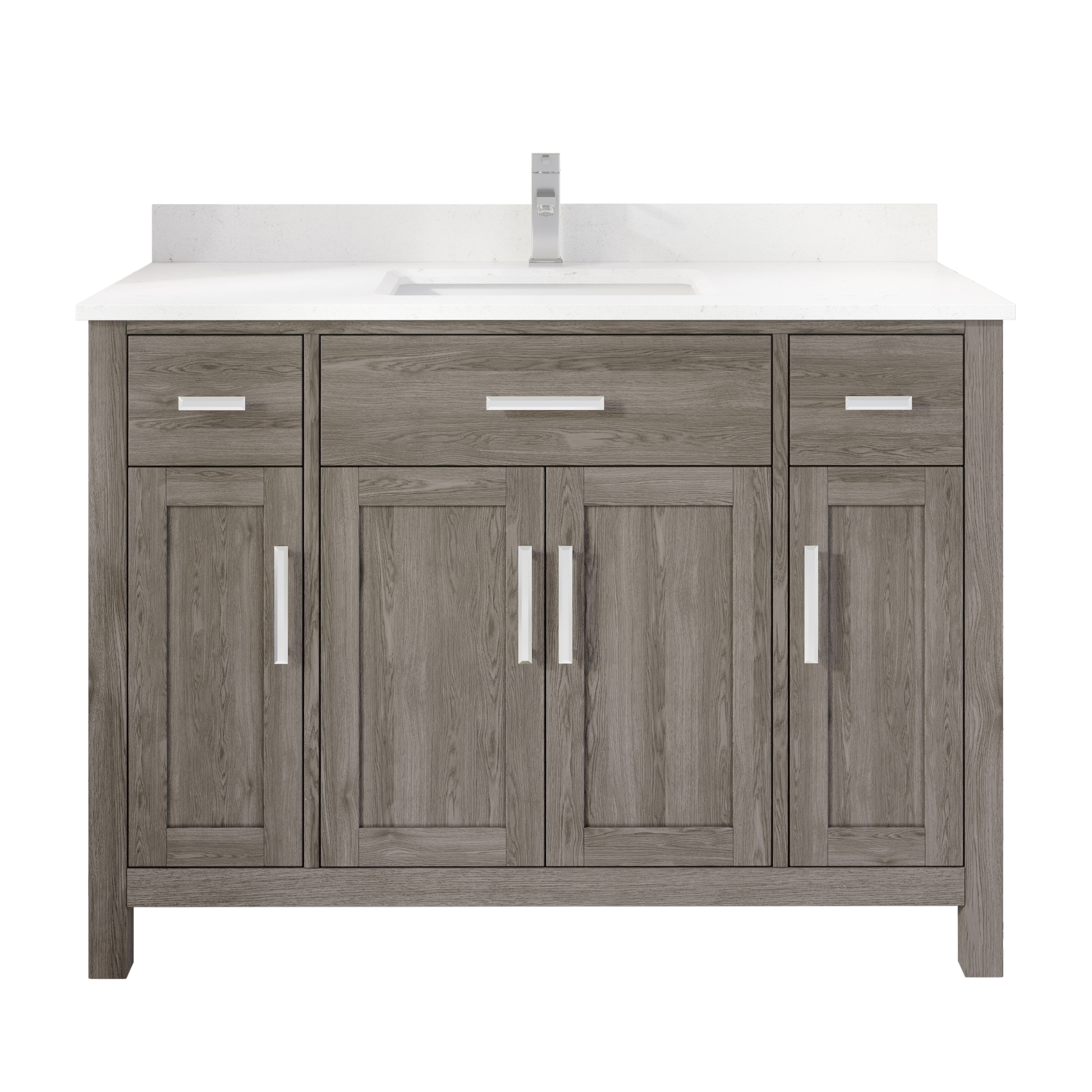 Kate 72-in Solid Hardwood Bathroom Vanity with Power Bar and